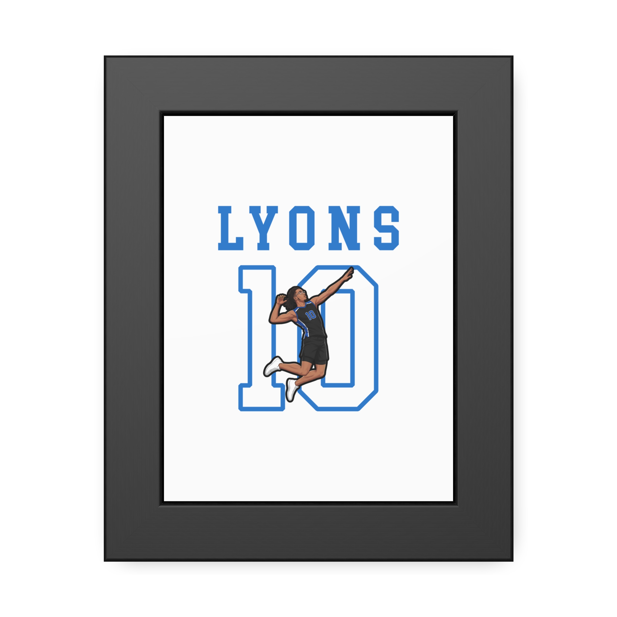 Framed Poster — character_shirsey in Black