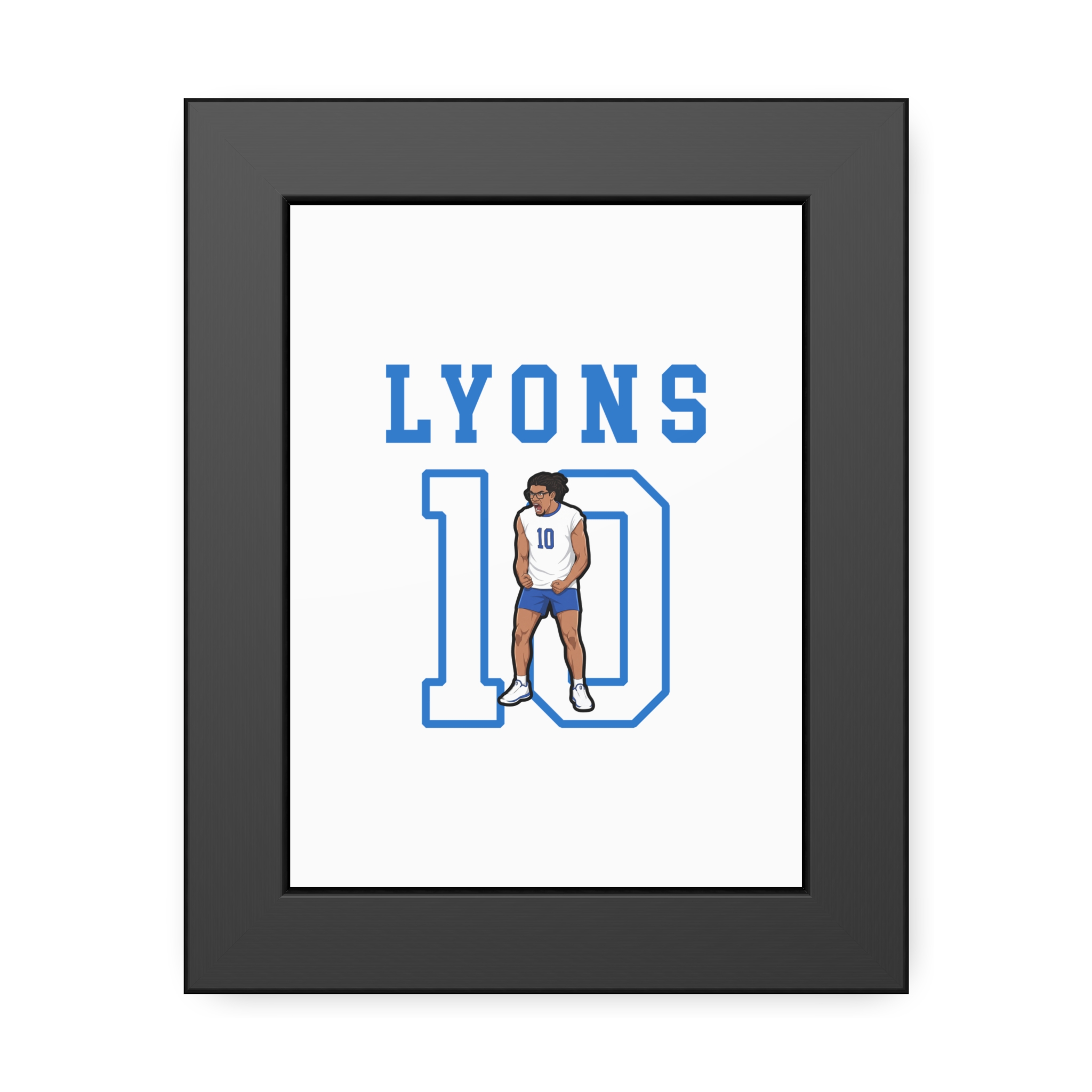 Framed Poster — character_shirsey in Black