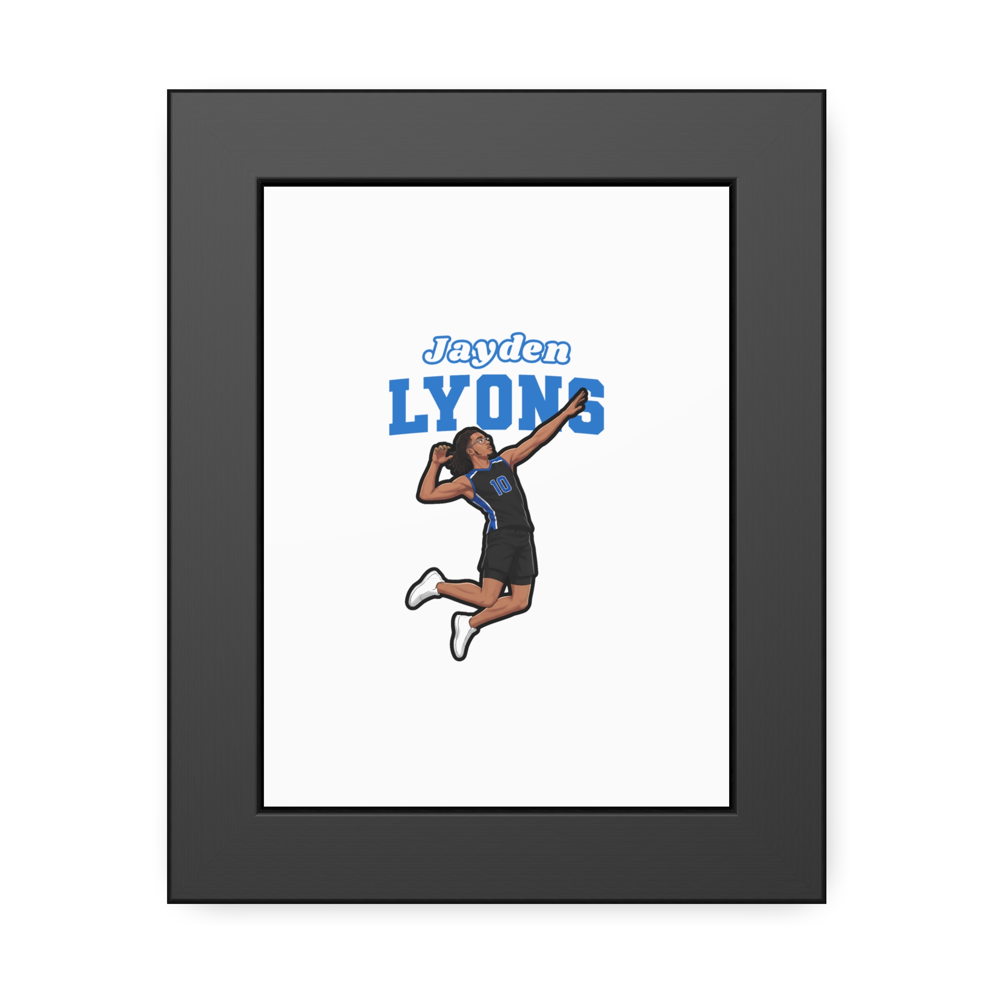 Framed Poster — character_name_arch in Black