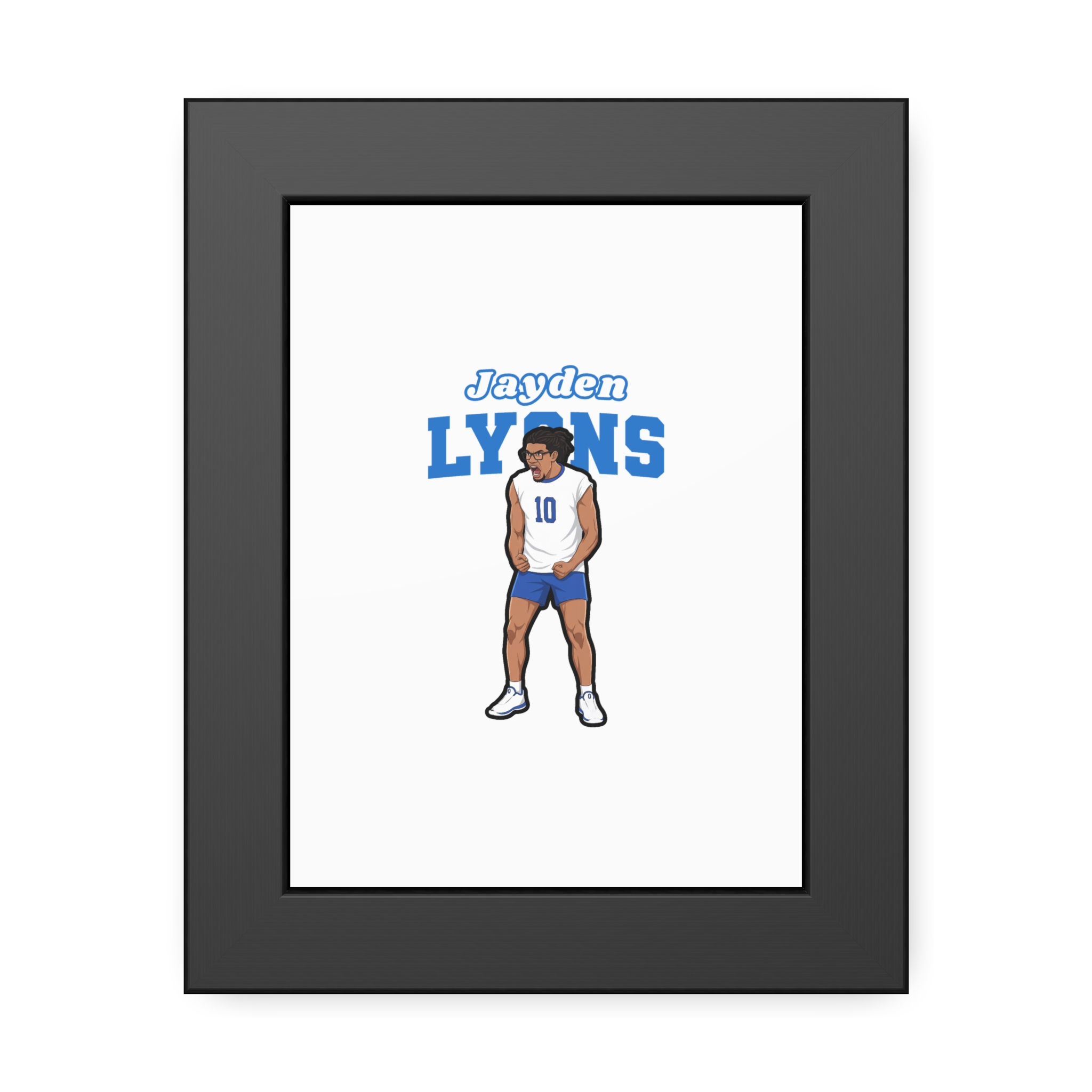 Framed Poster — character_name_arch in Black