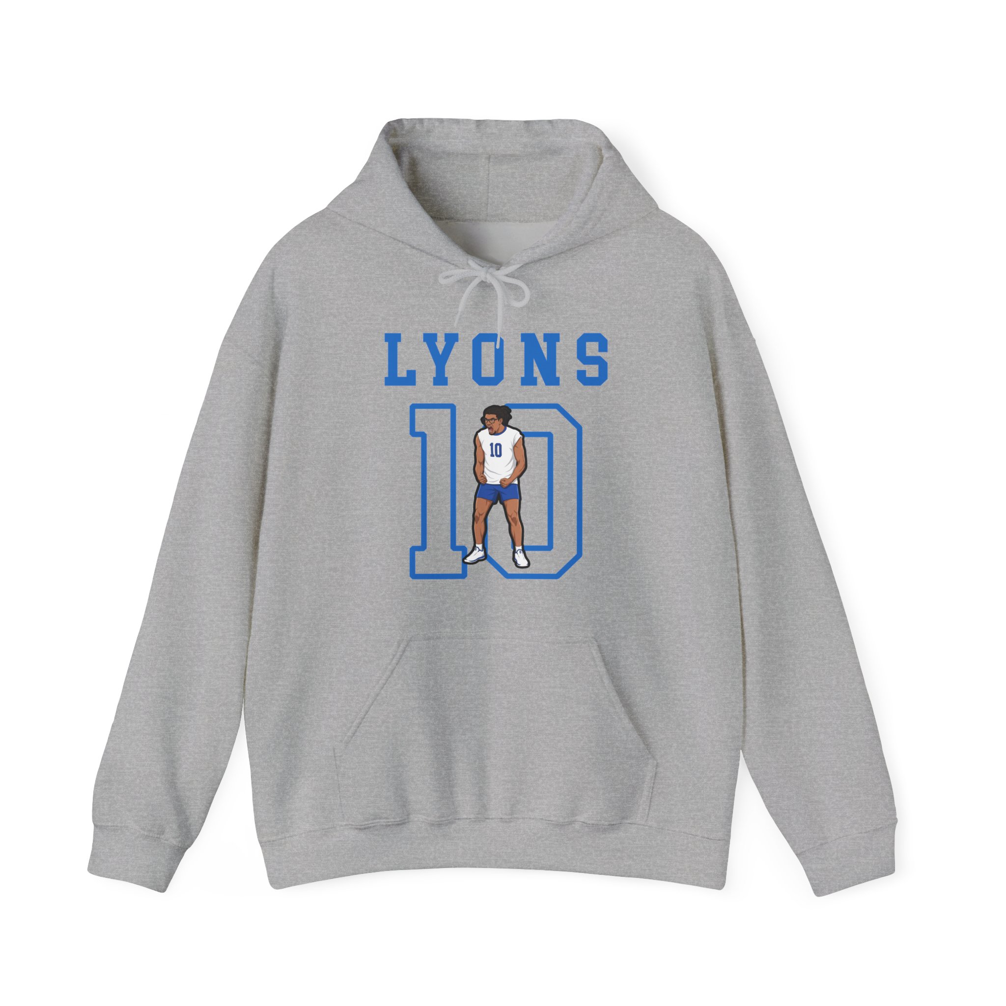 Hoodie — character_shirsey in Grey