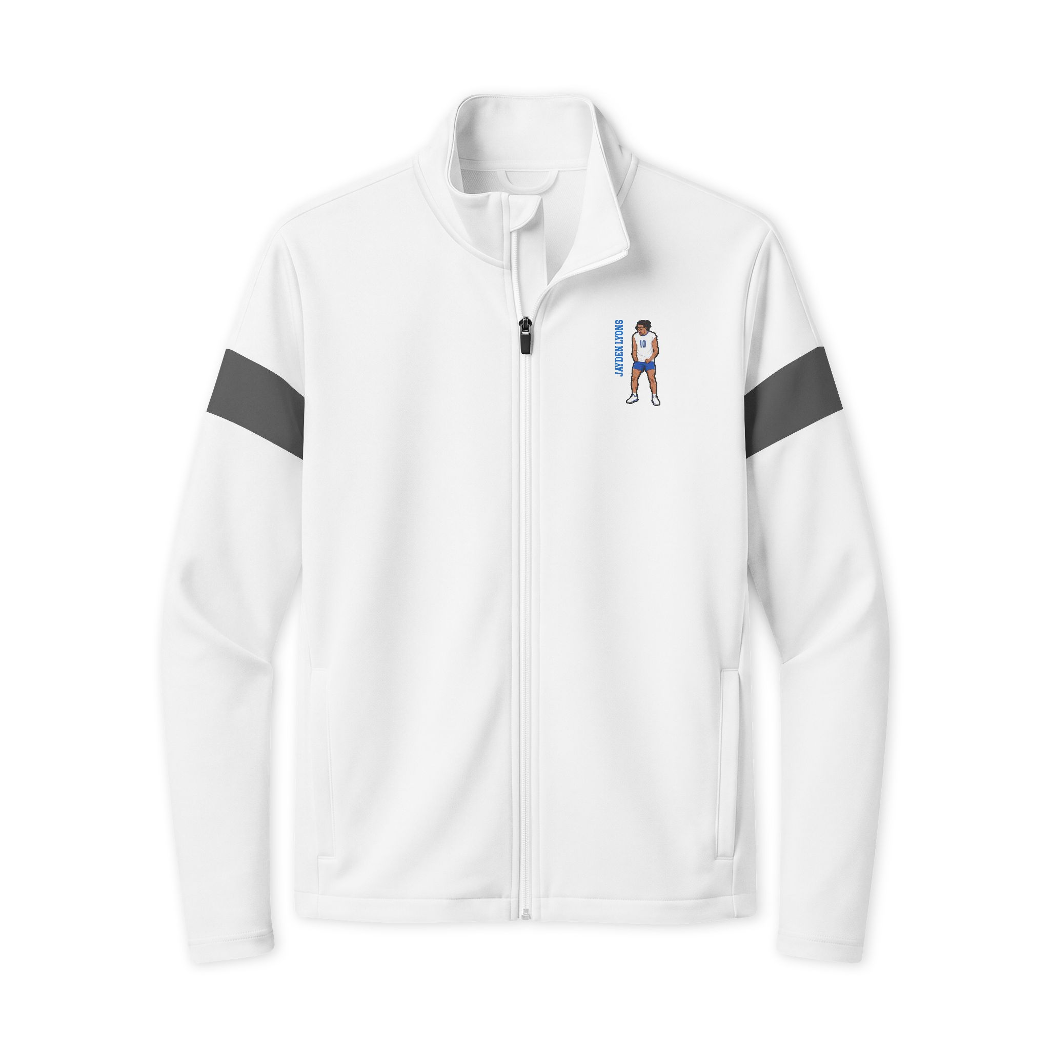 Travel Full-Zip Jacket — character_name_vertical in White/ Iron Grey