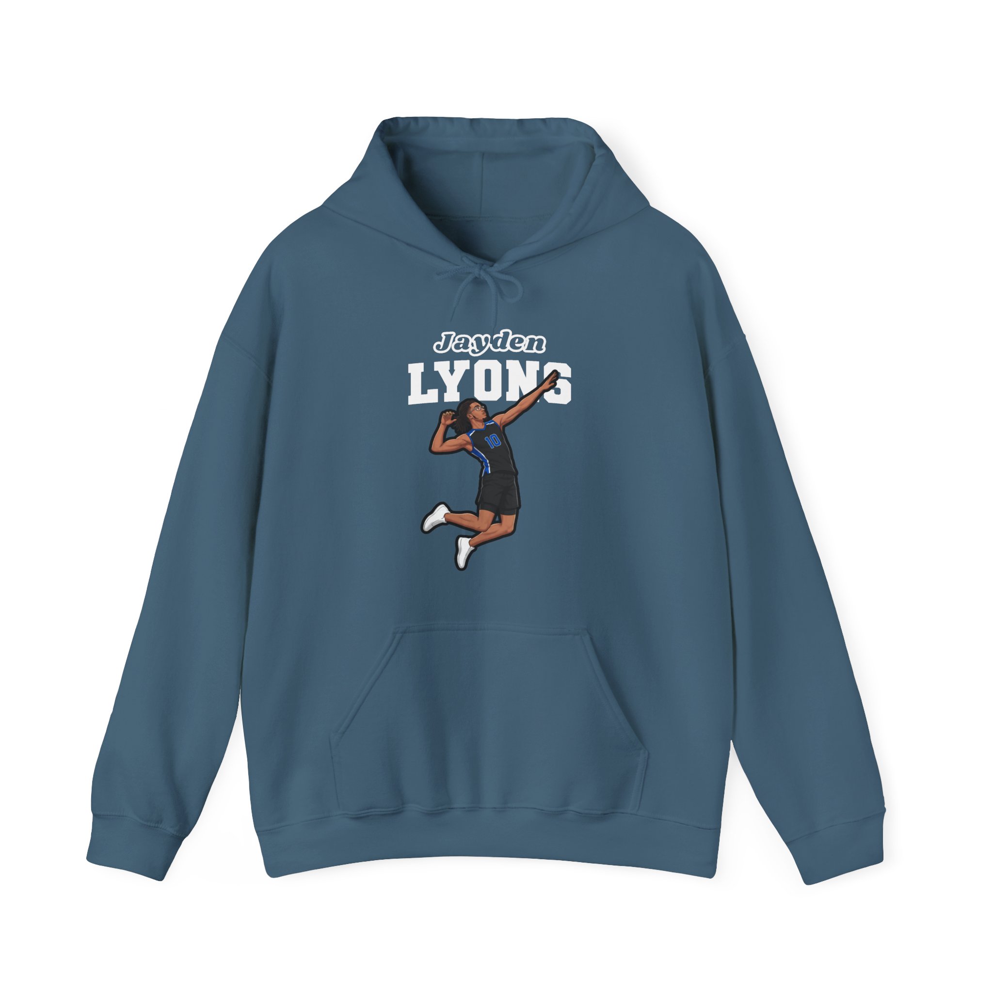 Hoodie — character_name_arch in Blue