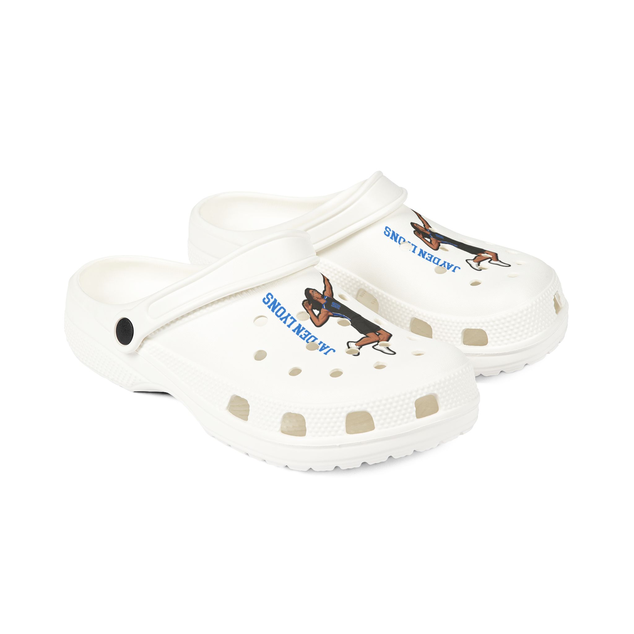 Rubber Clogs — character_name_vertical in White