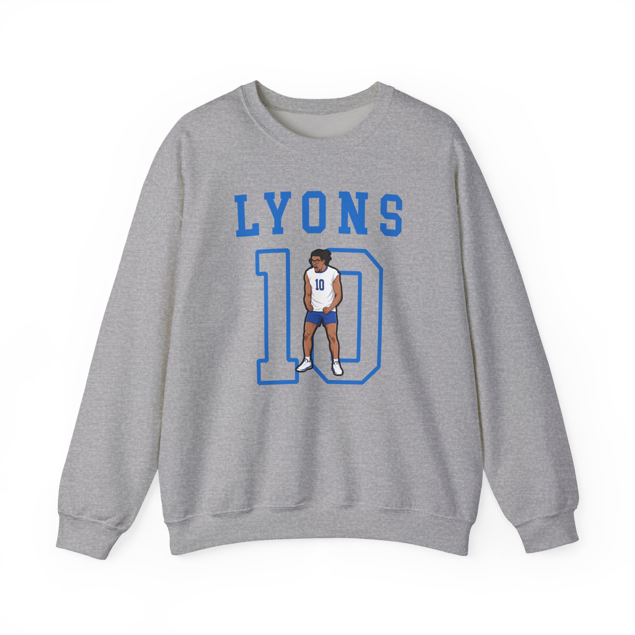 Crewneck Sweatshirt — character_shirsey in Grey