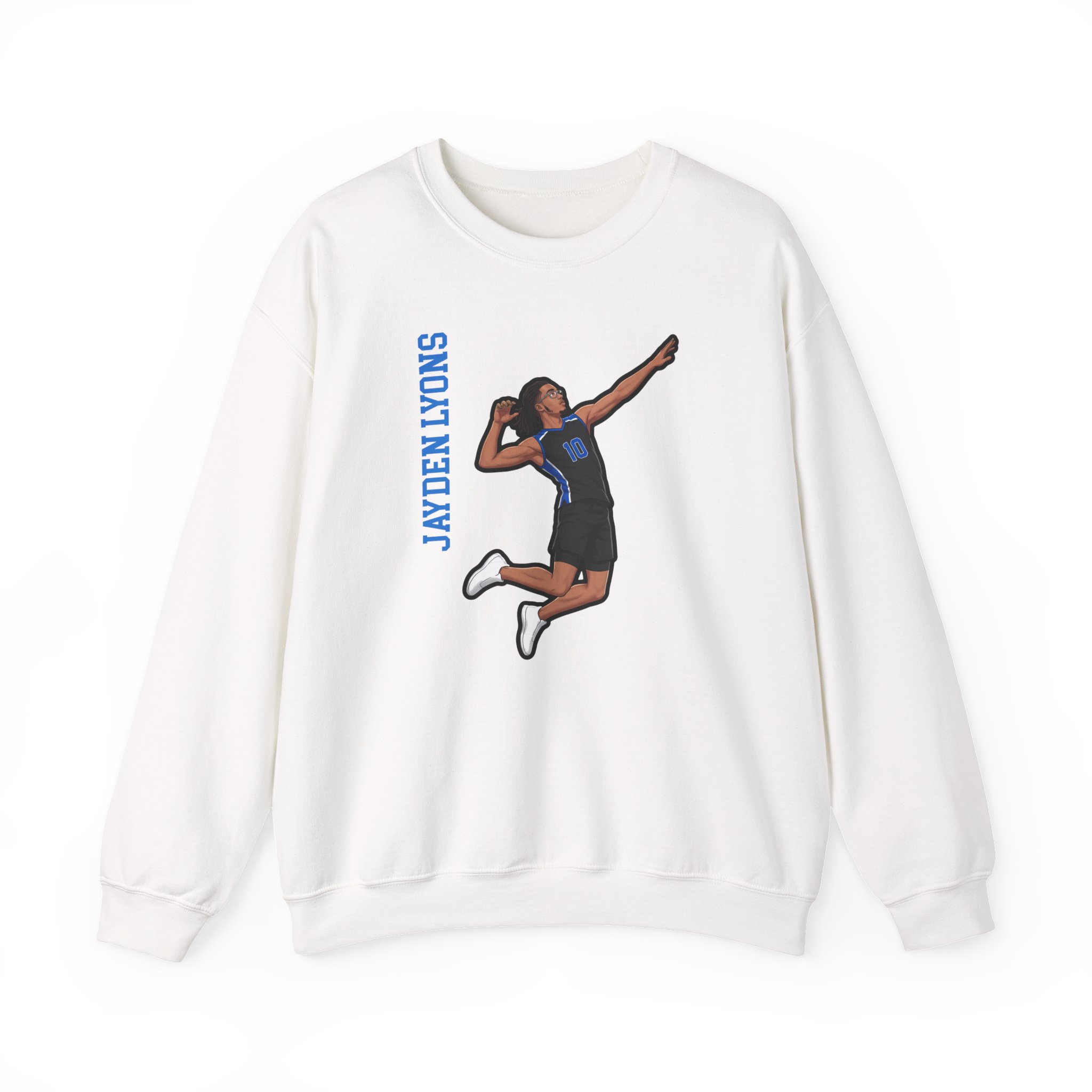 Crewneck Sweatshirt — character_name_vertical in White