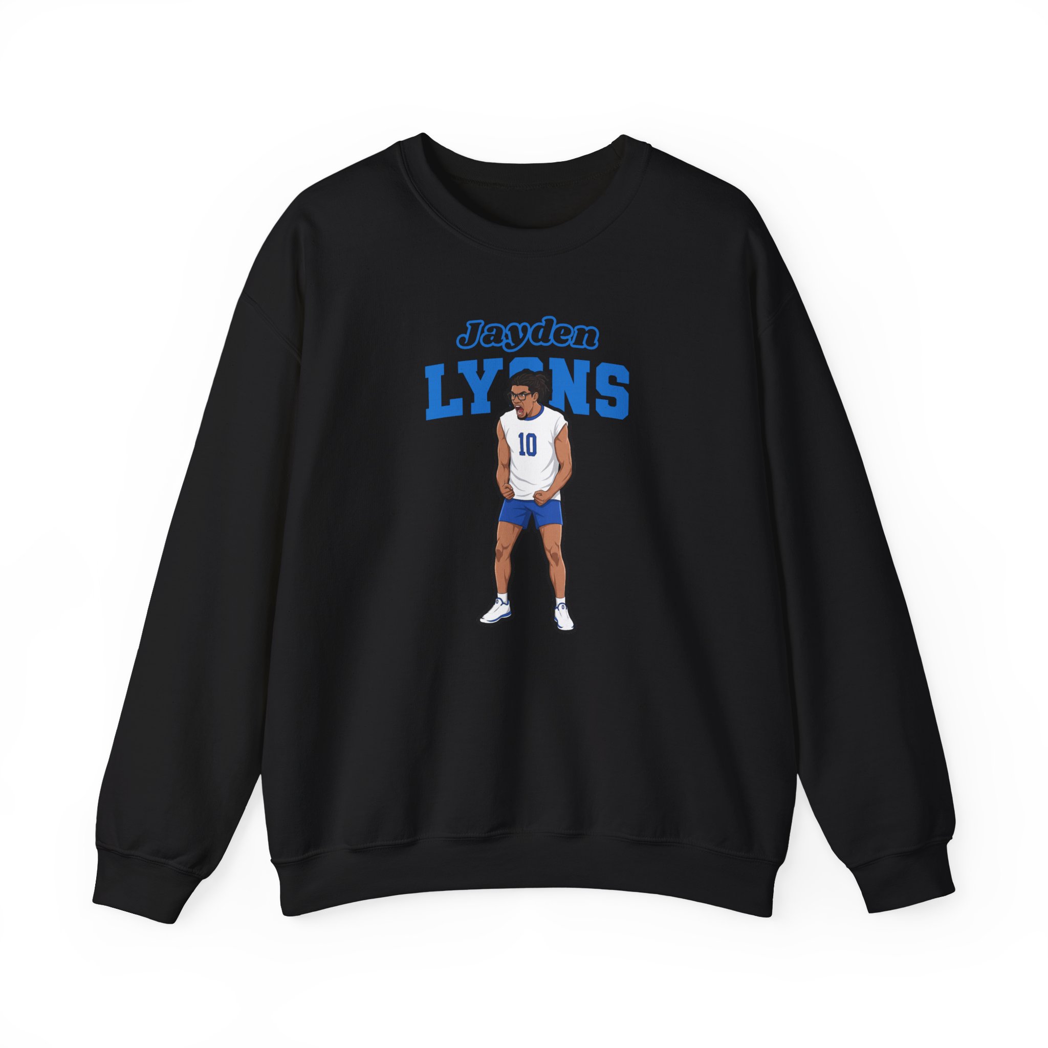Crewneck Sweatshirt — character_name_arch in Black