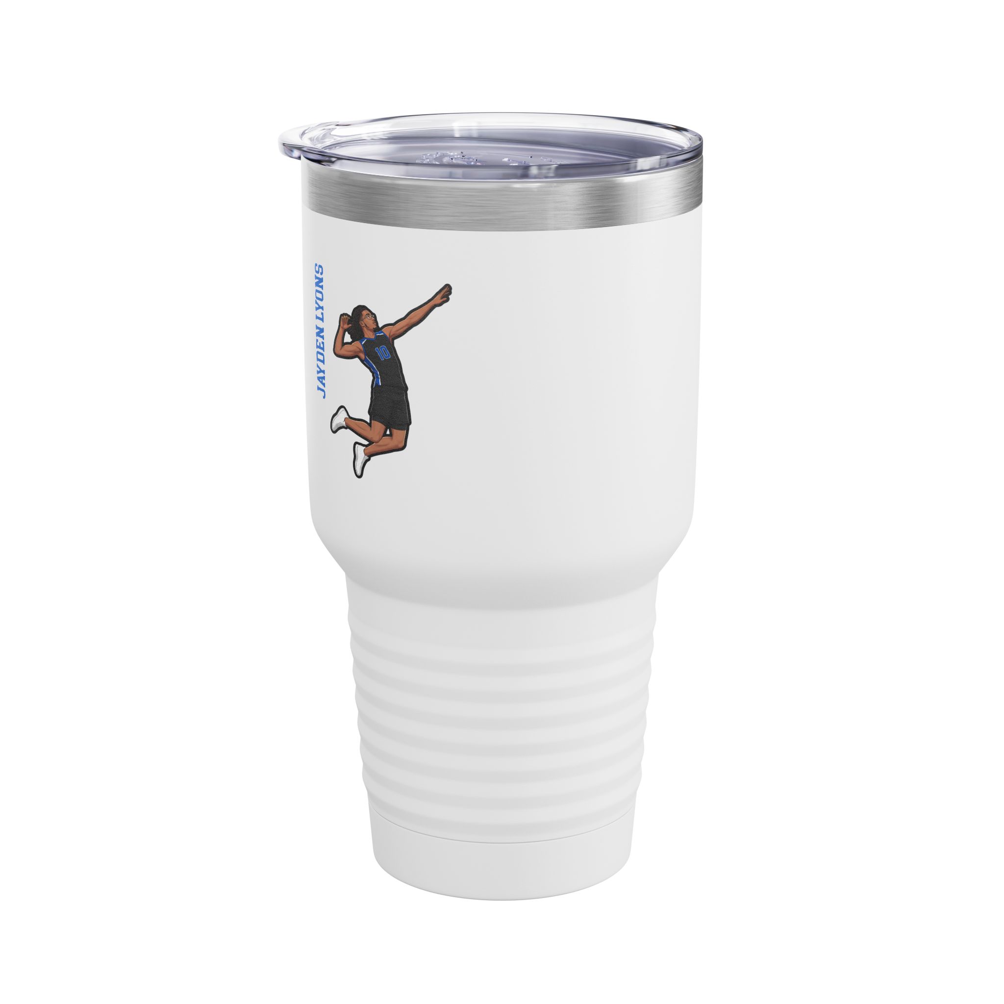 30oz Tumbler — character_name_vertical in White