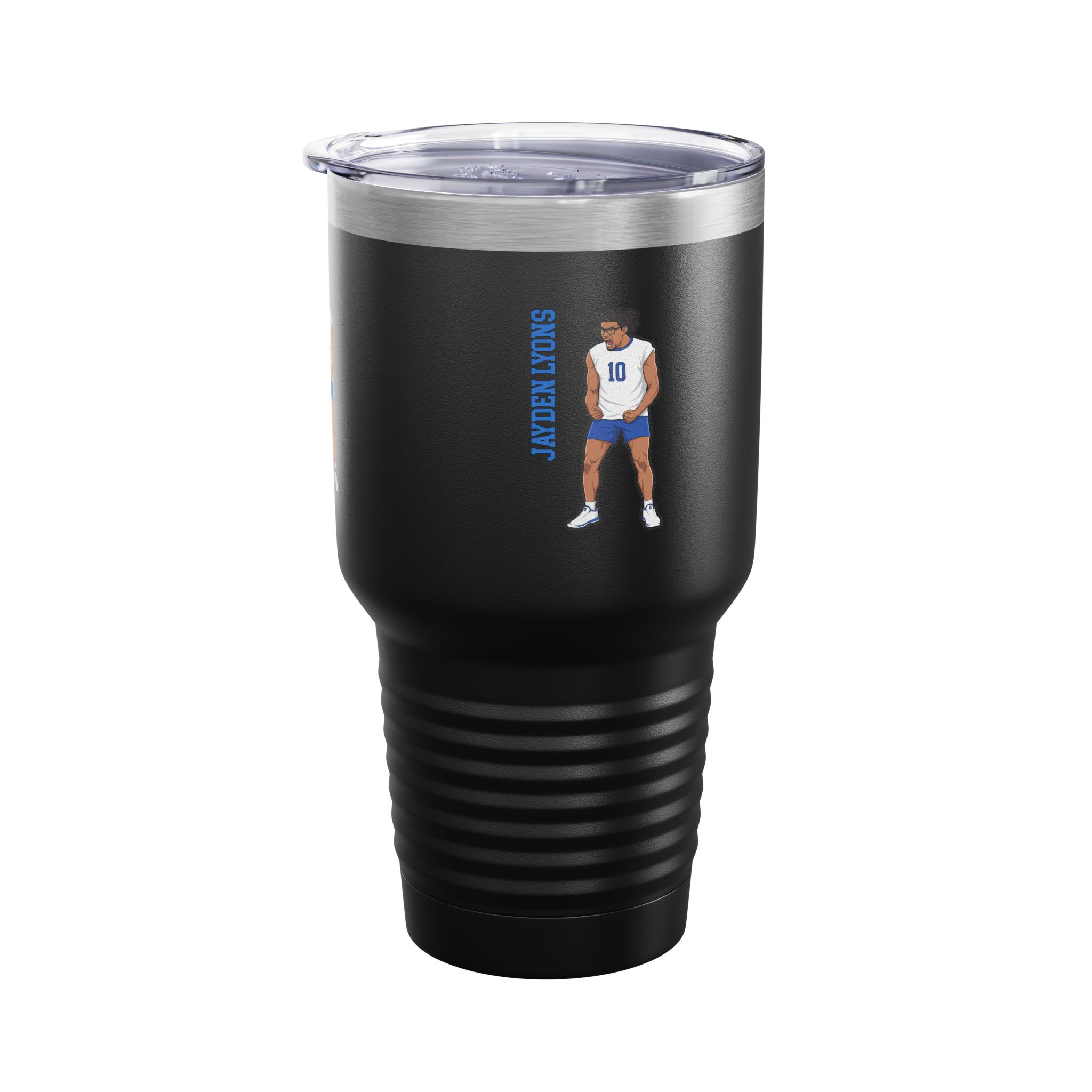 30oz Tumbler — character_name_vertical in Black