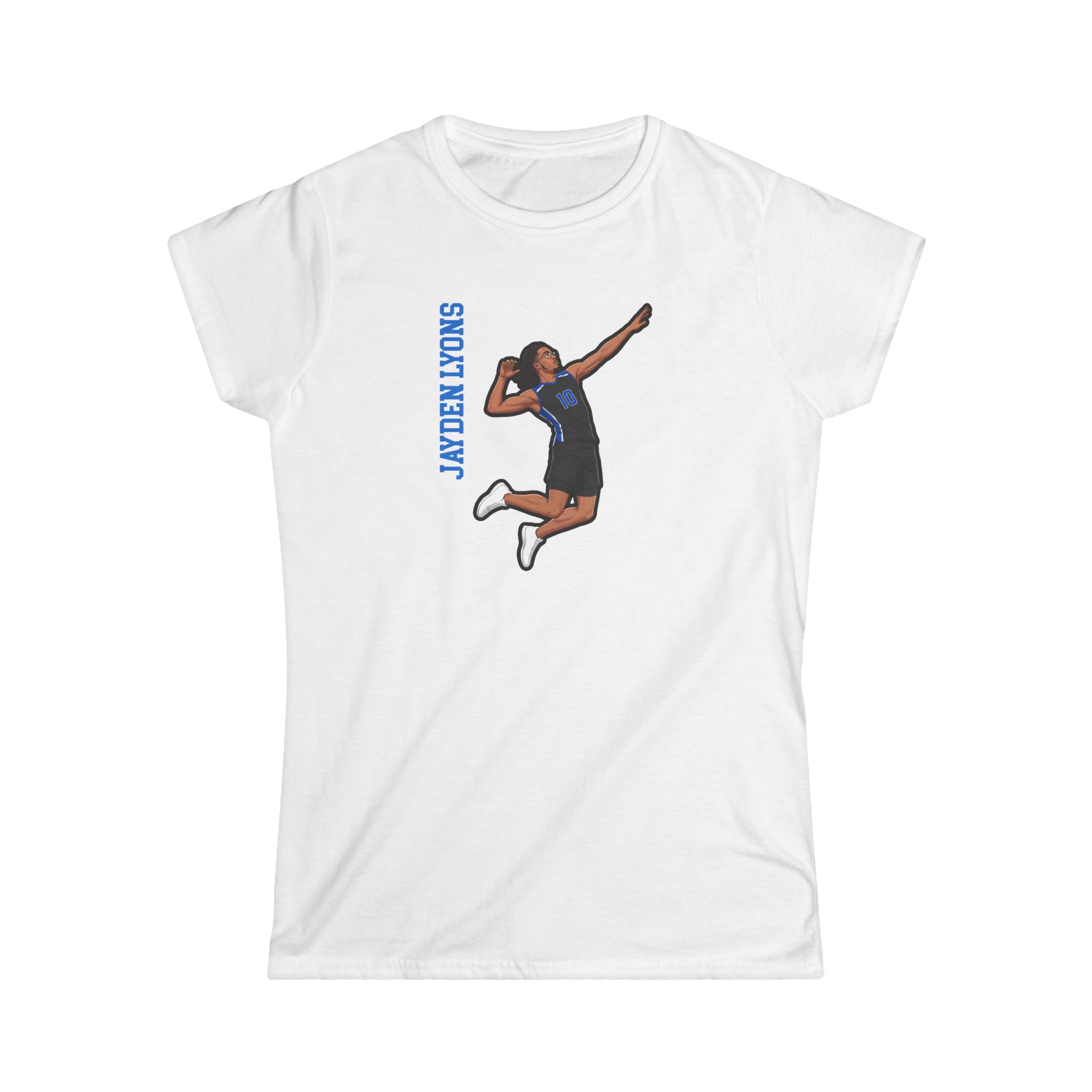 Women's Softstyle Tee — character_name_vertical in White