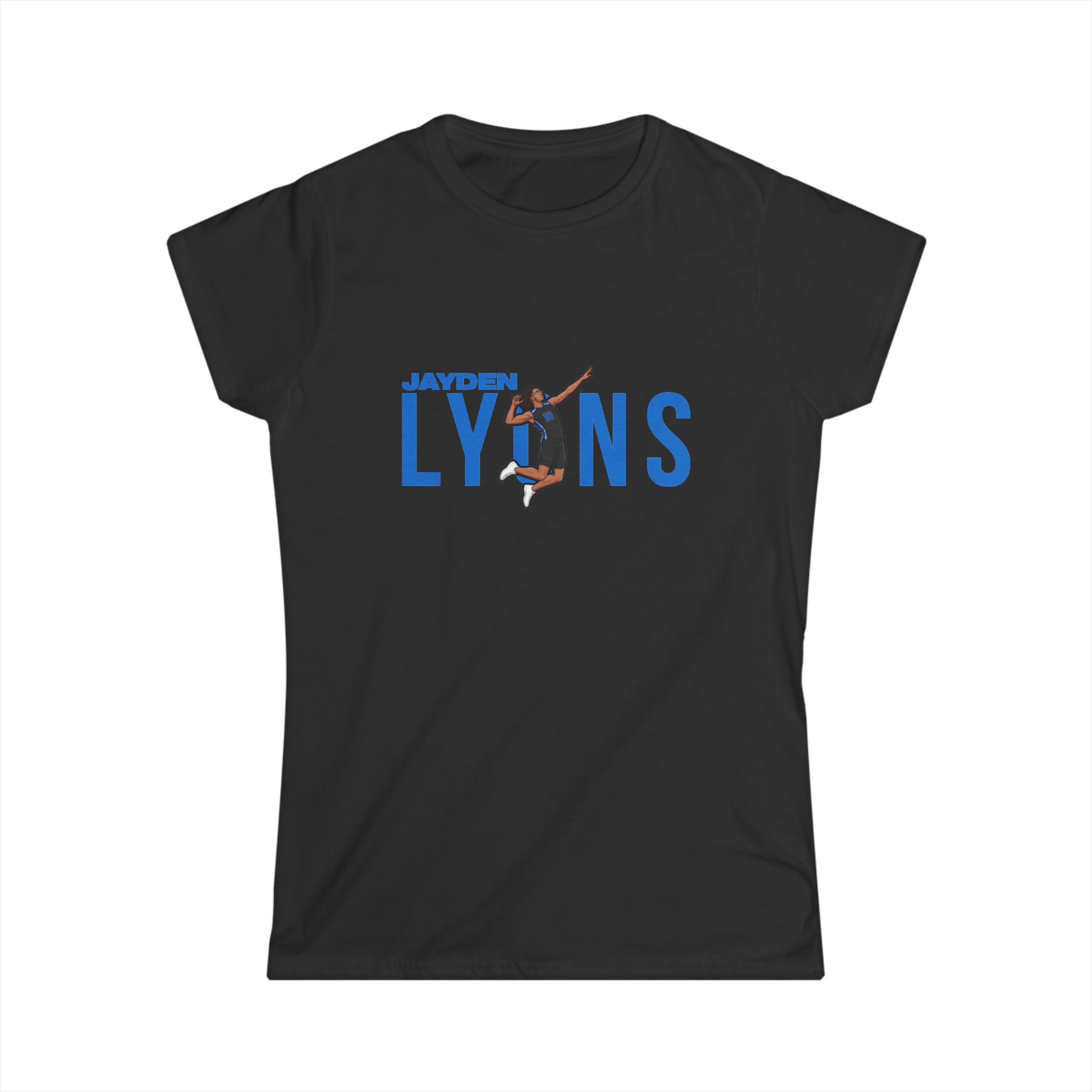 Women's Softstyle Tee — character_player_name in Black