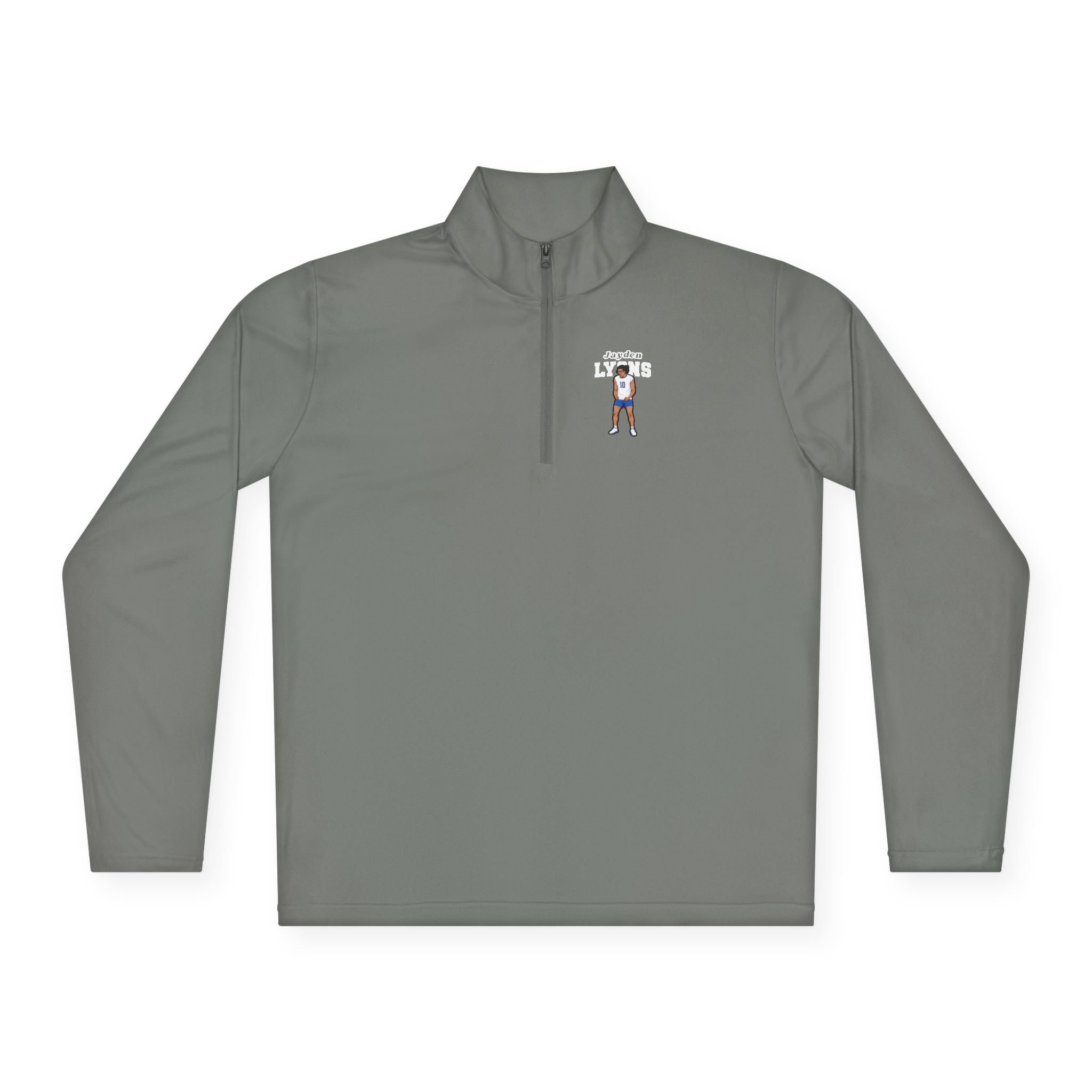 Q-Zip Pullover — character_name_arch in Grey