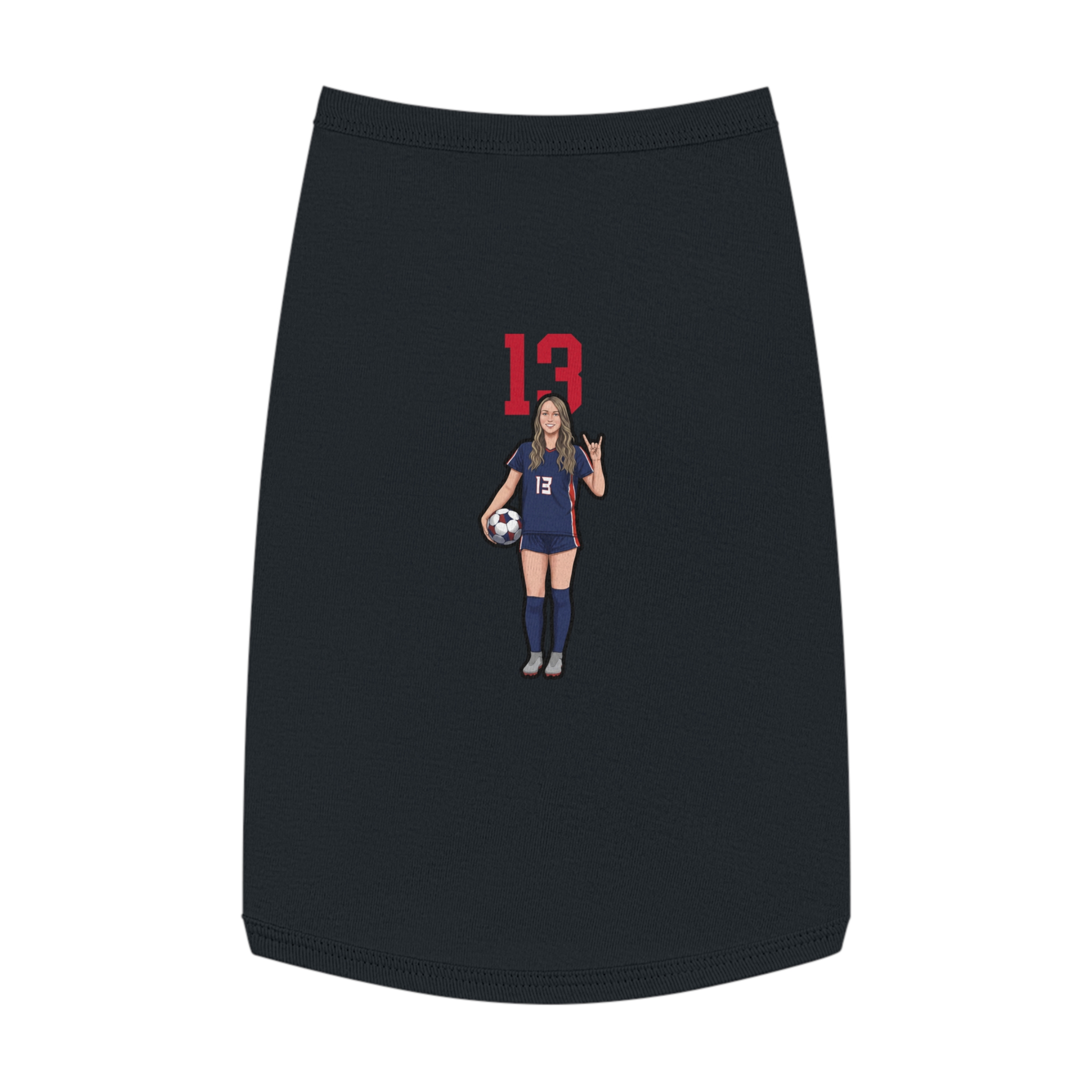 Pet Tank Top — character_number_top in Black