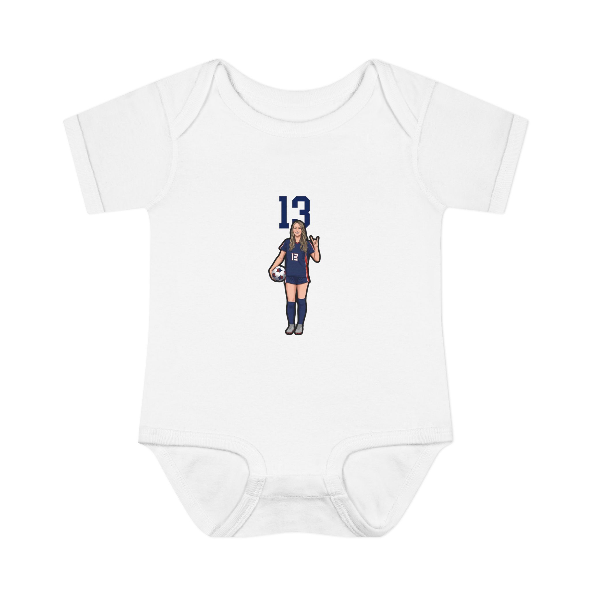 Baby Onesie — character_number_top in White