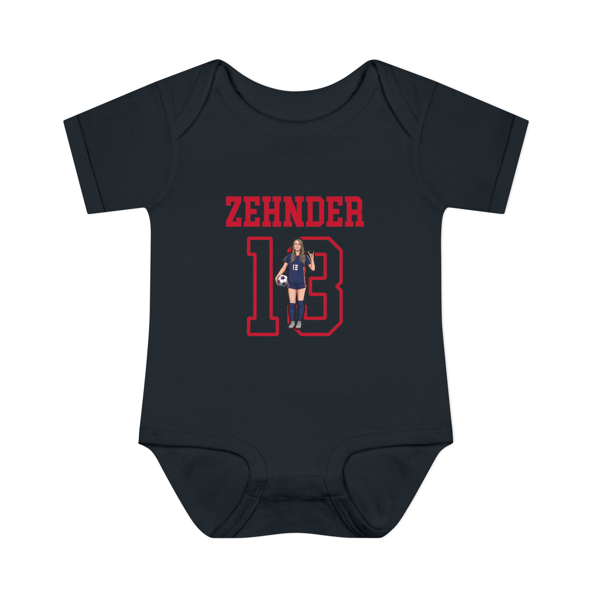 Baby Onesie — character_shirsey in Black