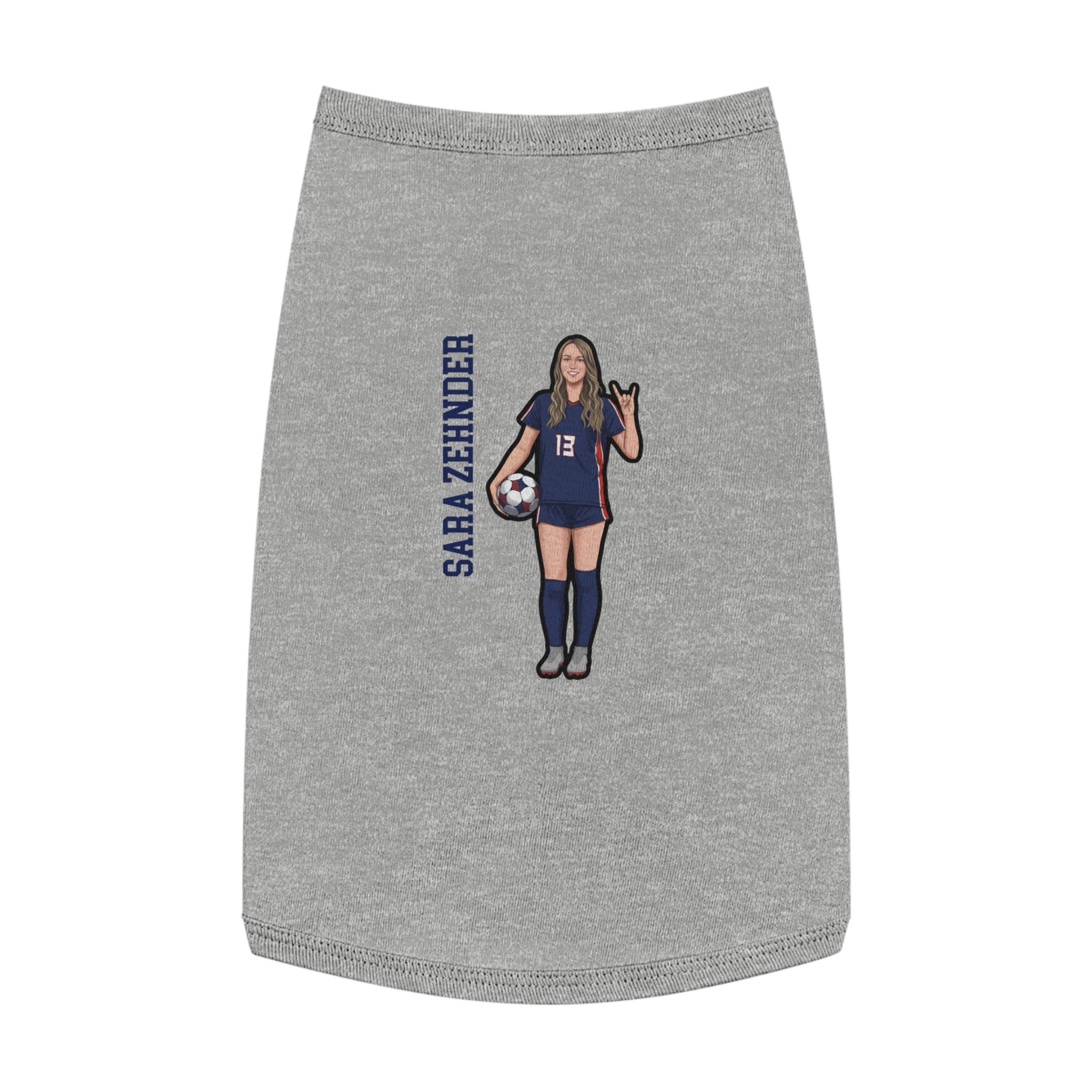 Pet Tank Top — character_name_vertical in White