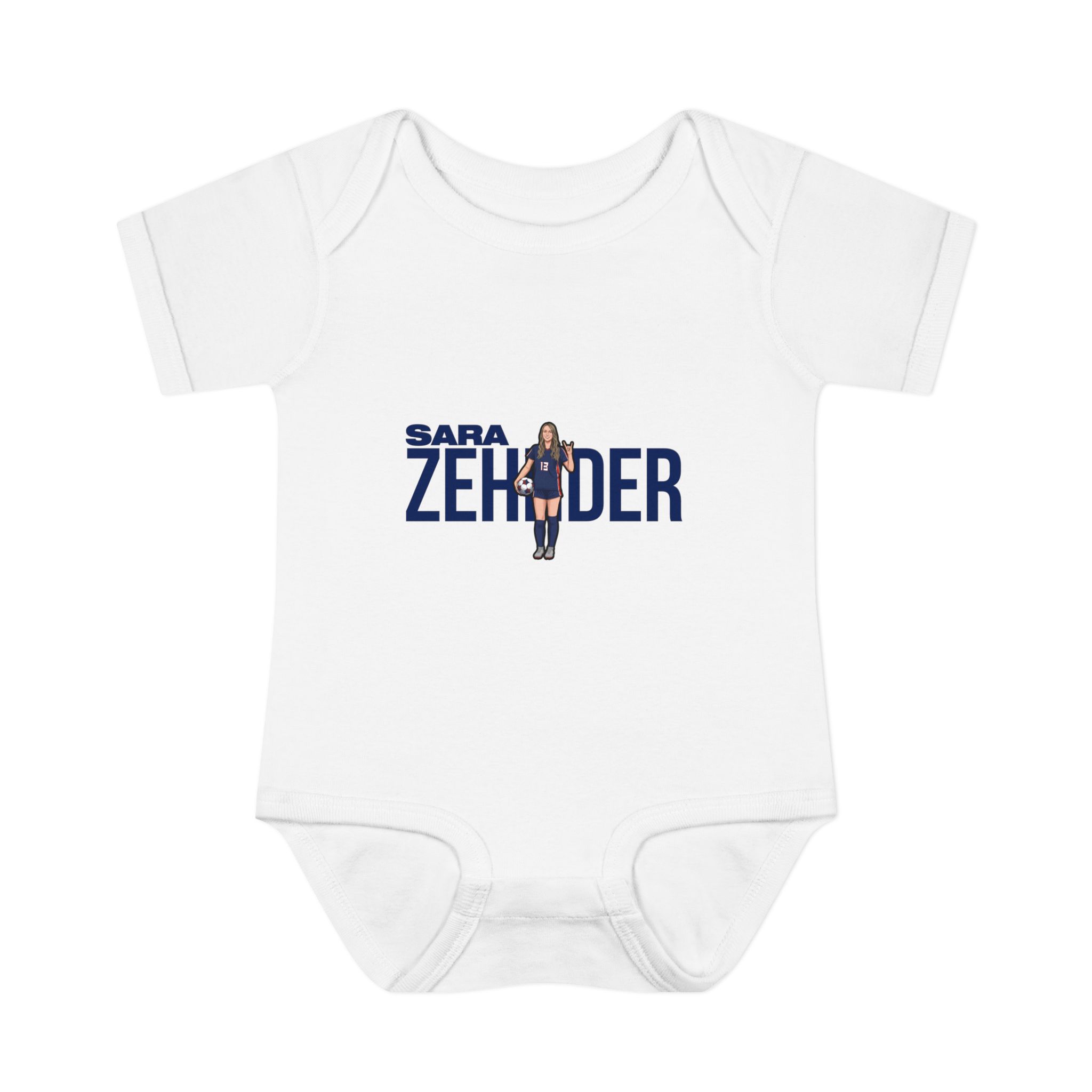 Baby Onesie — character_player_name in White