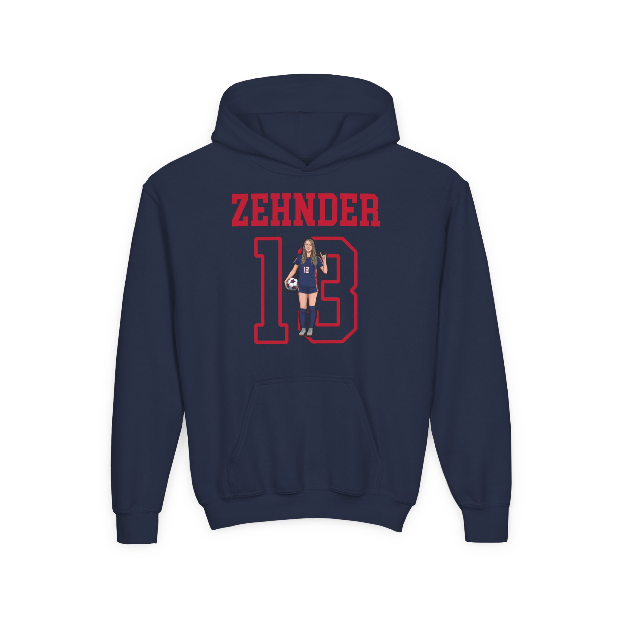 Youth Hoodie — character_shirsey in Navy