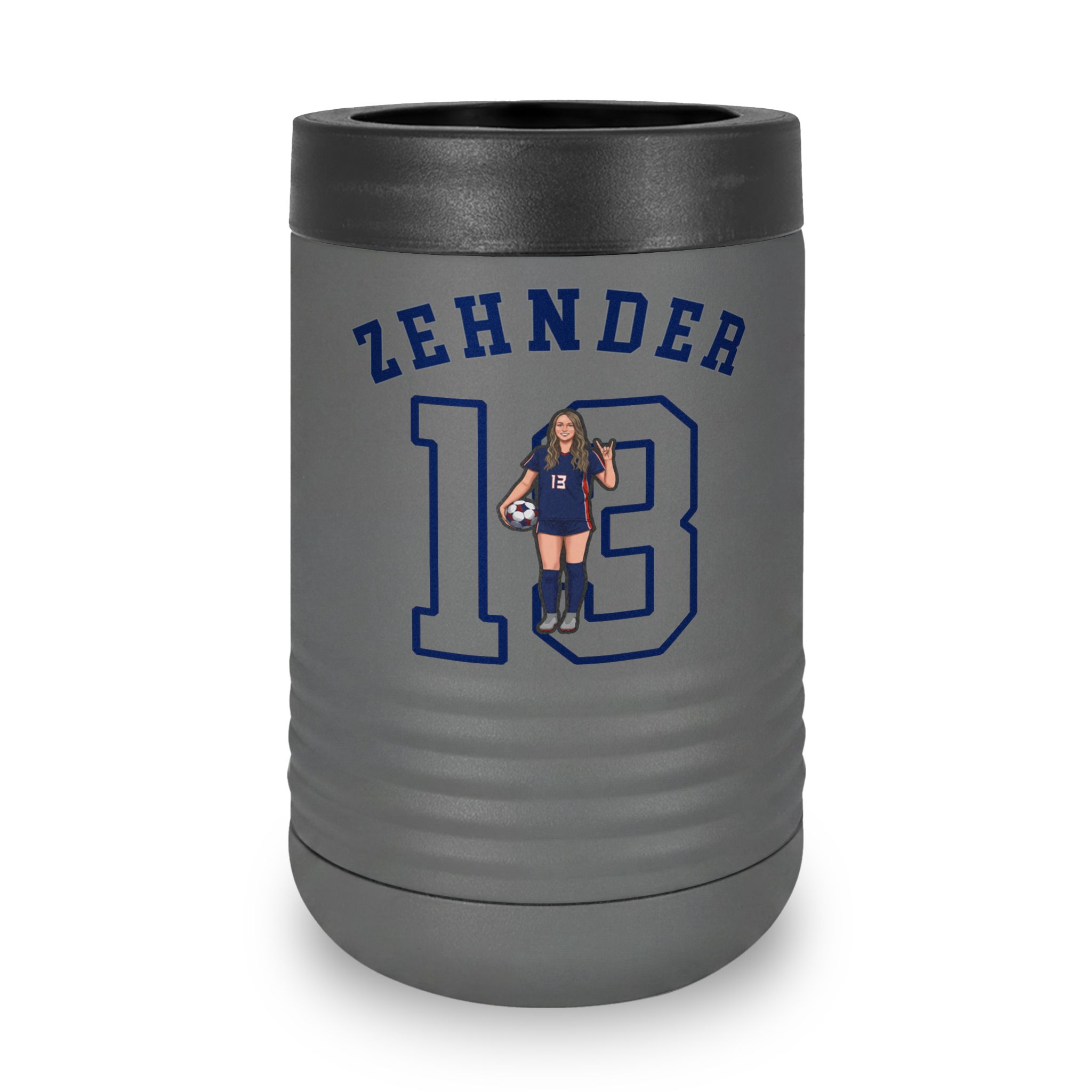 Stainless Can Cooler — character_shirsey_arch in Grey