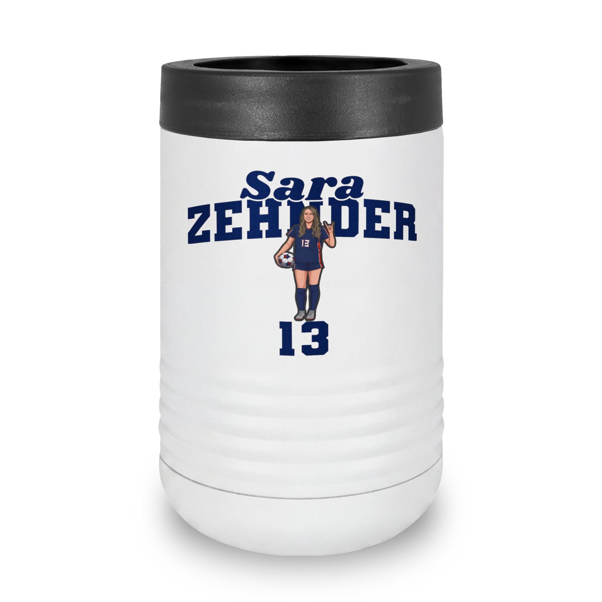 Stainless Can Cooler — character_signature_arch in White