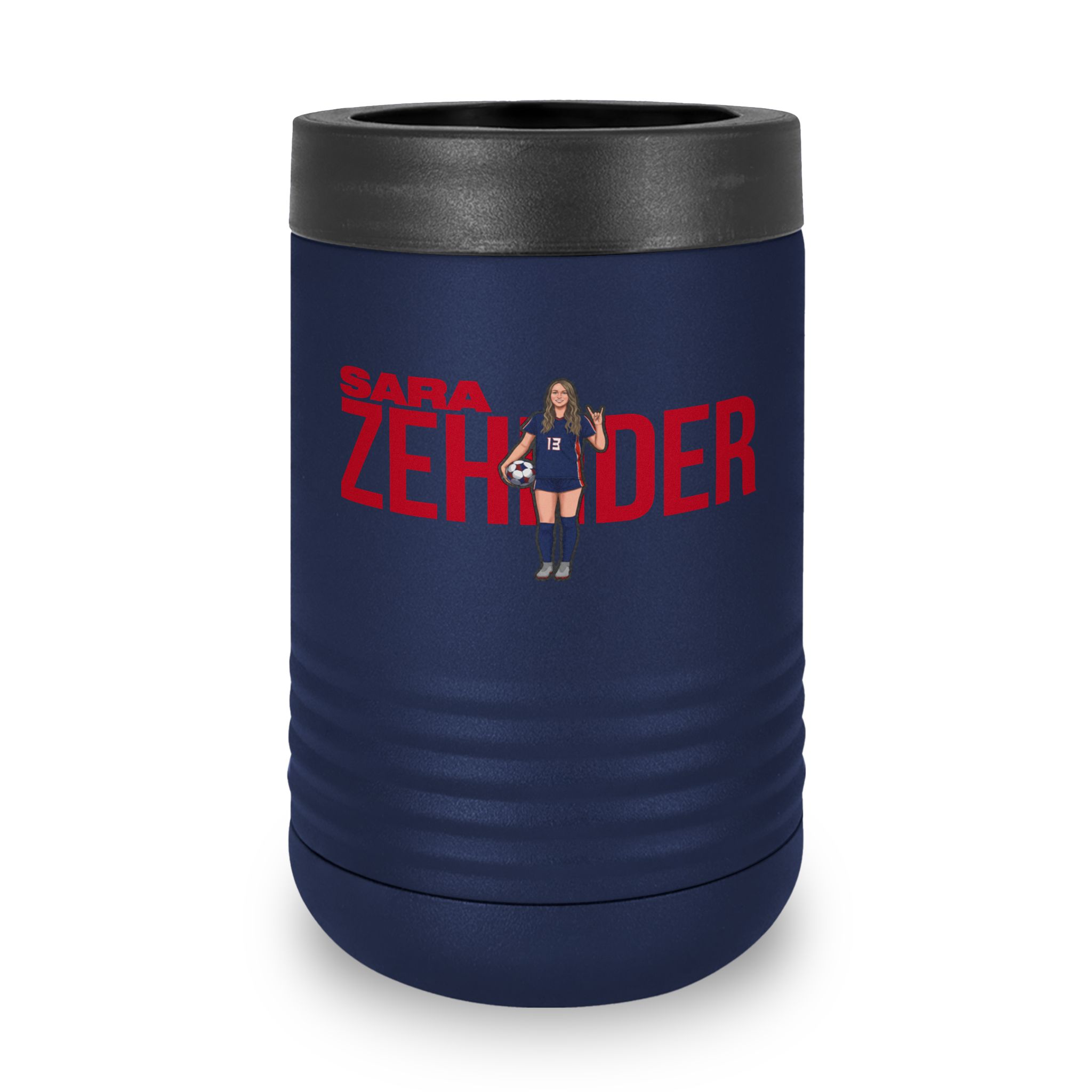 Stainless Can Cooler — character_player_name in Navy