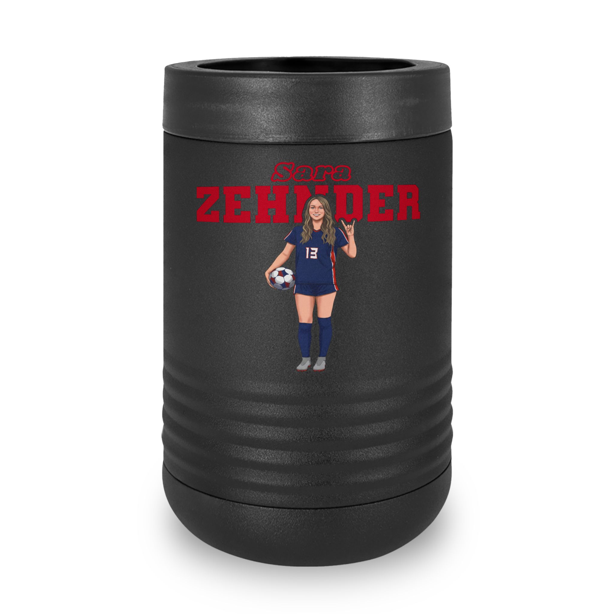 Stainless Can Cooler — character_name_arch in Black