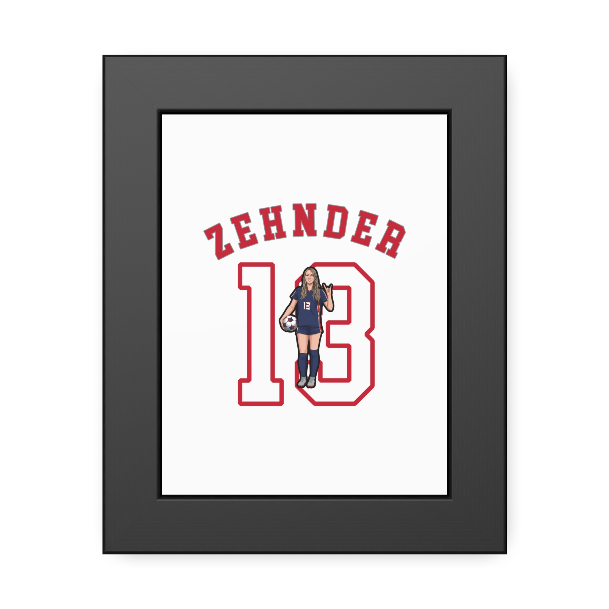 Framed Poster — character_shirsey_arch in Black
