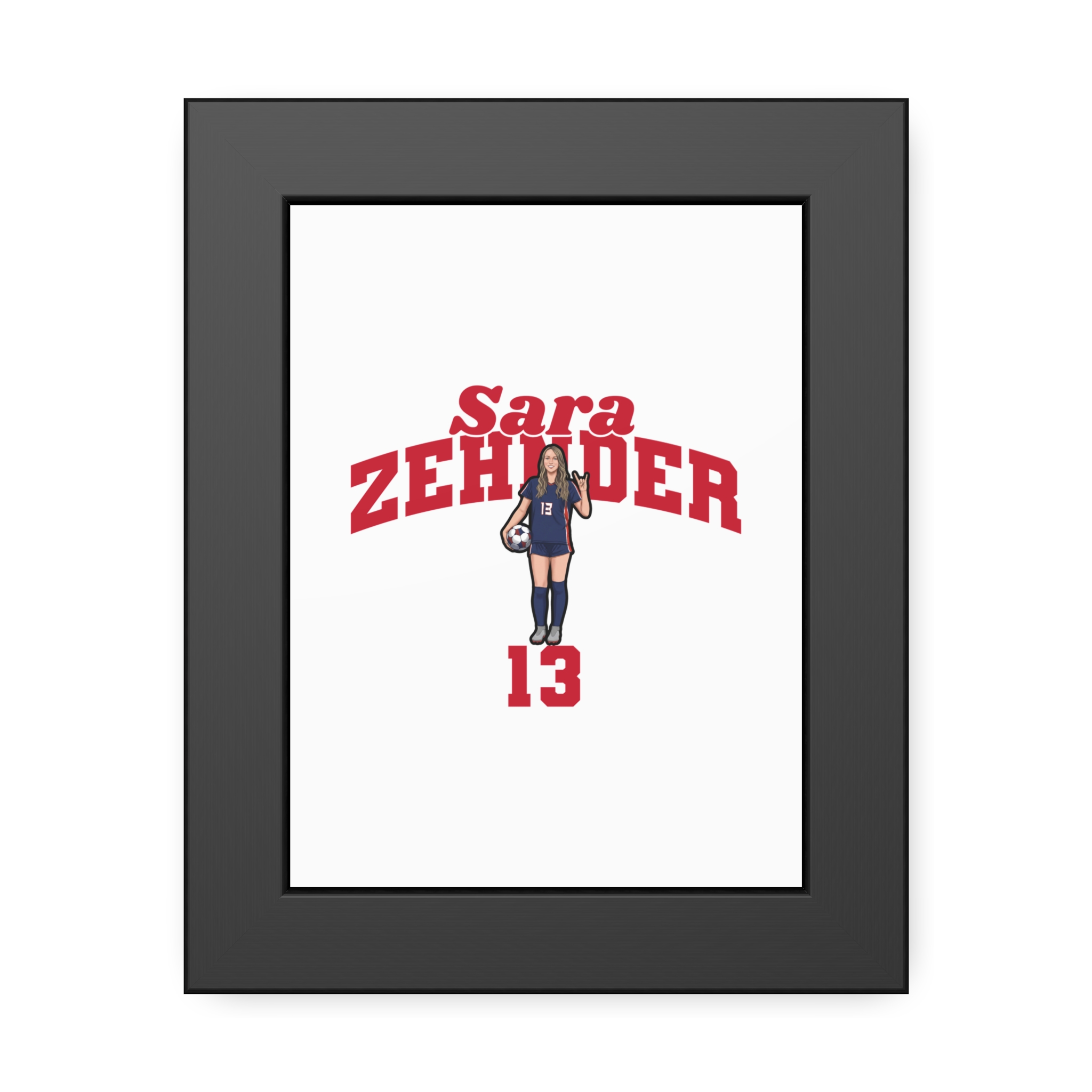 Framed Poster — character_signature_arch in Black