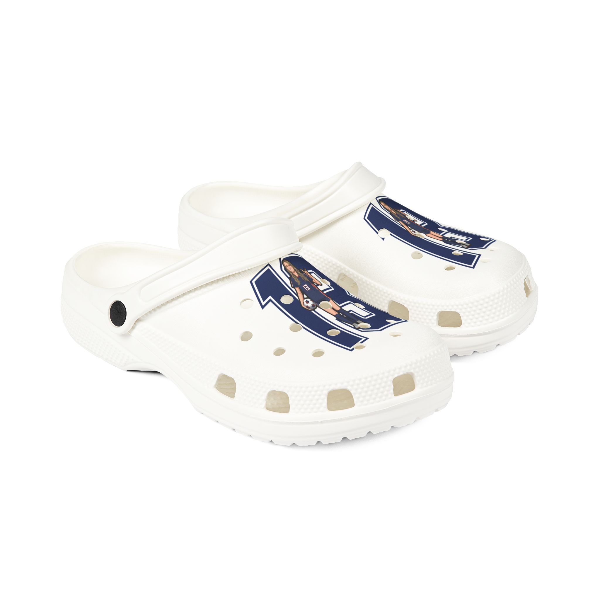 Rubber Clogs — character_number in White
