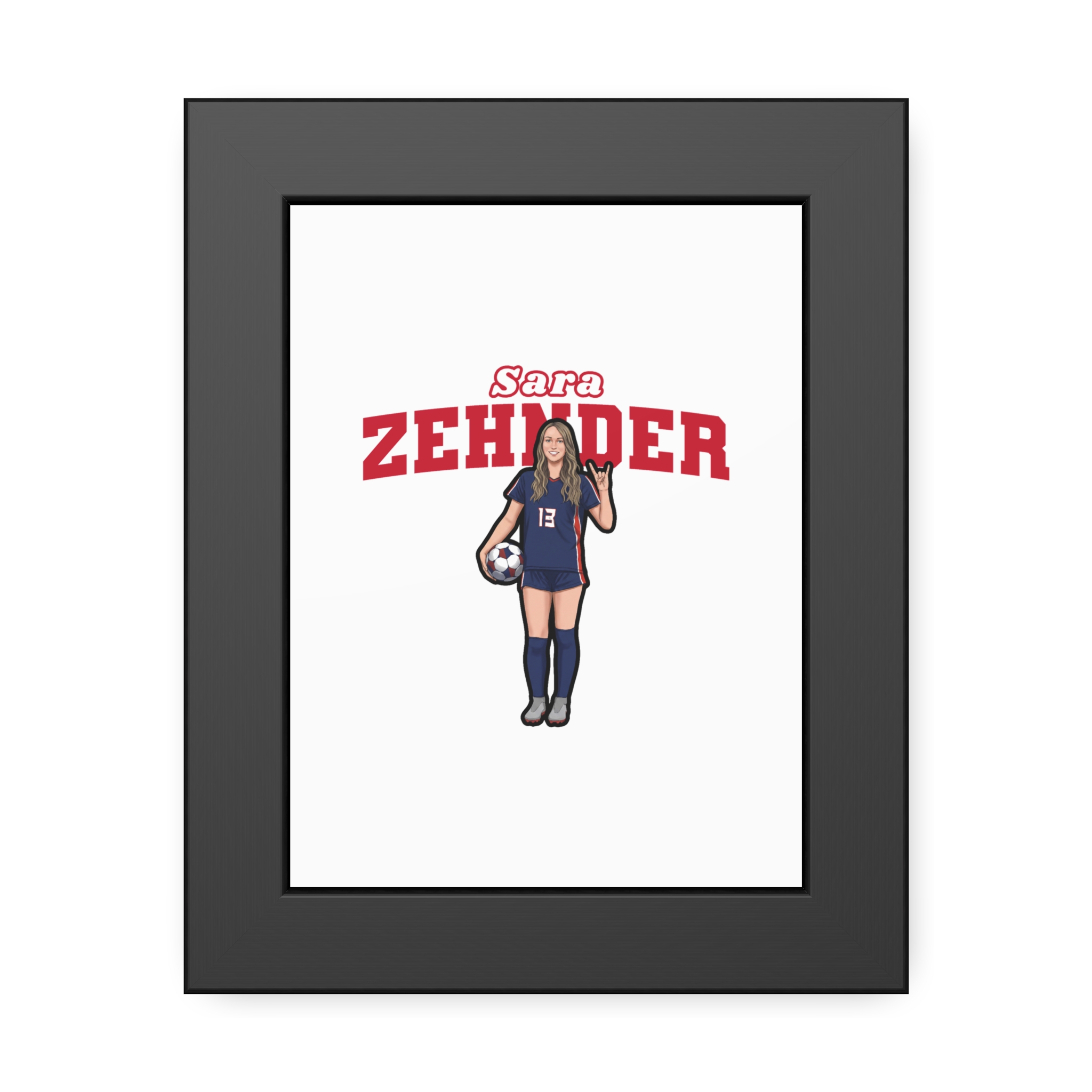Framed Poster — character_name_arch in Black