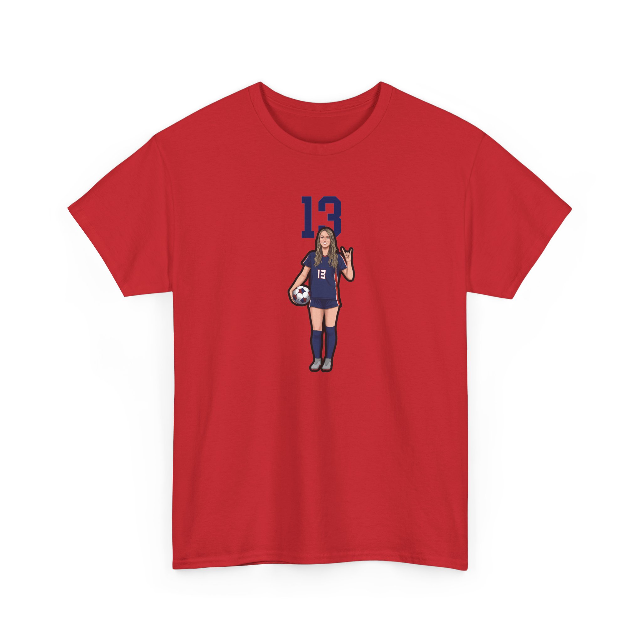 Tee — character_number_top in Red