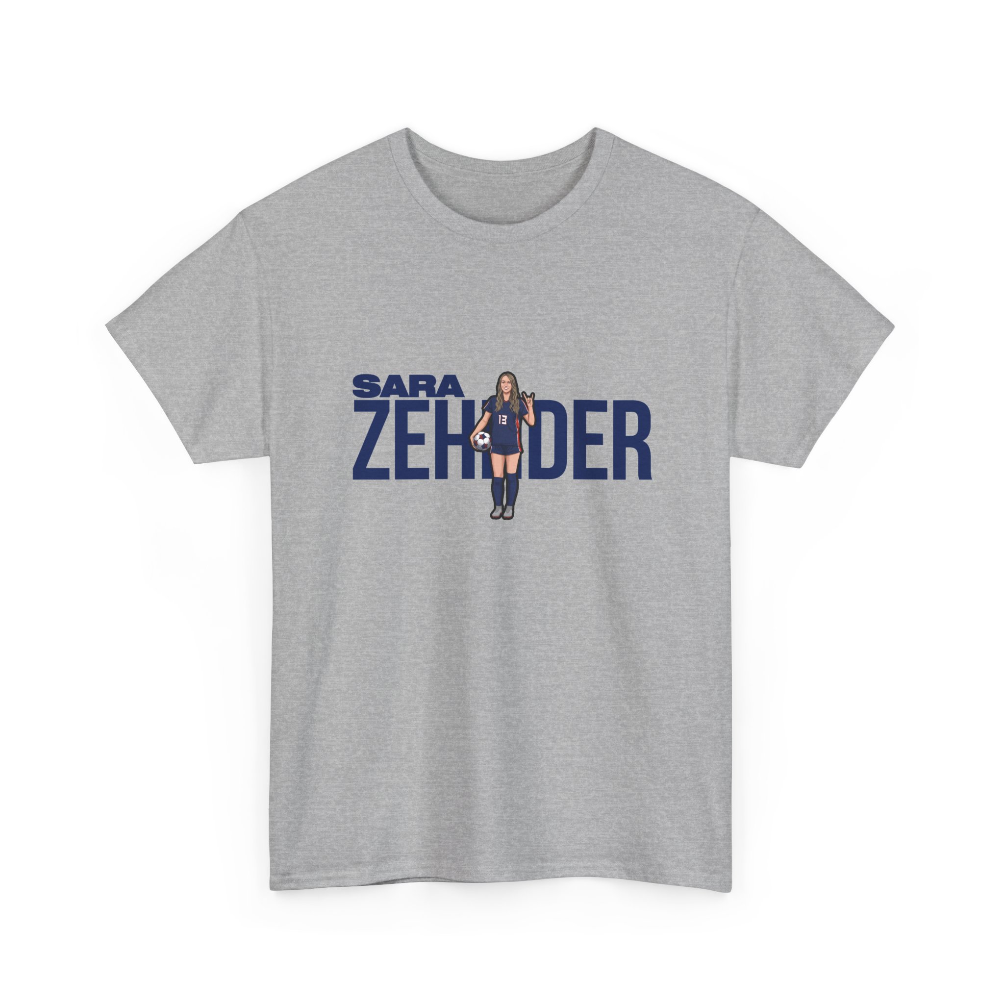 Tee — character_player_name in Grey