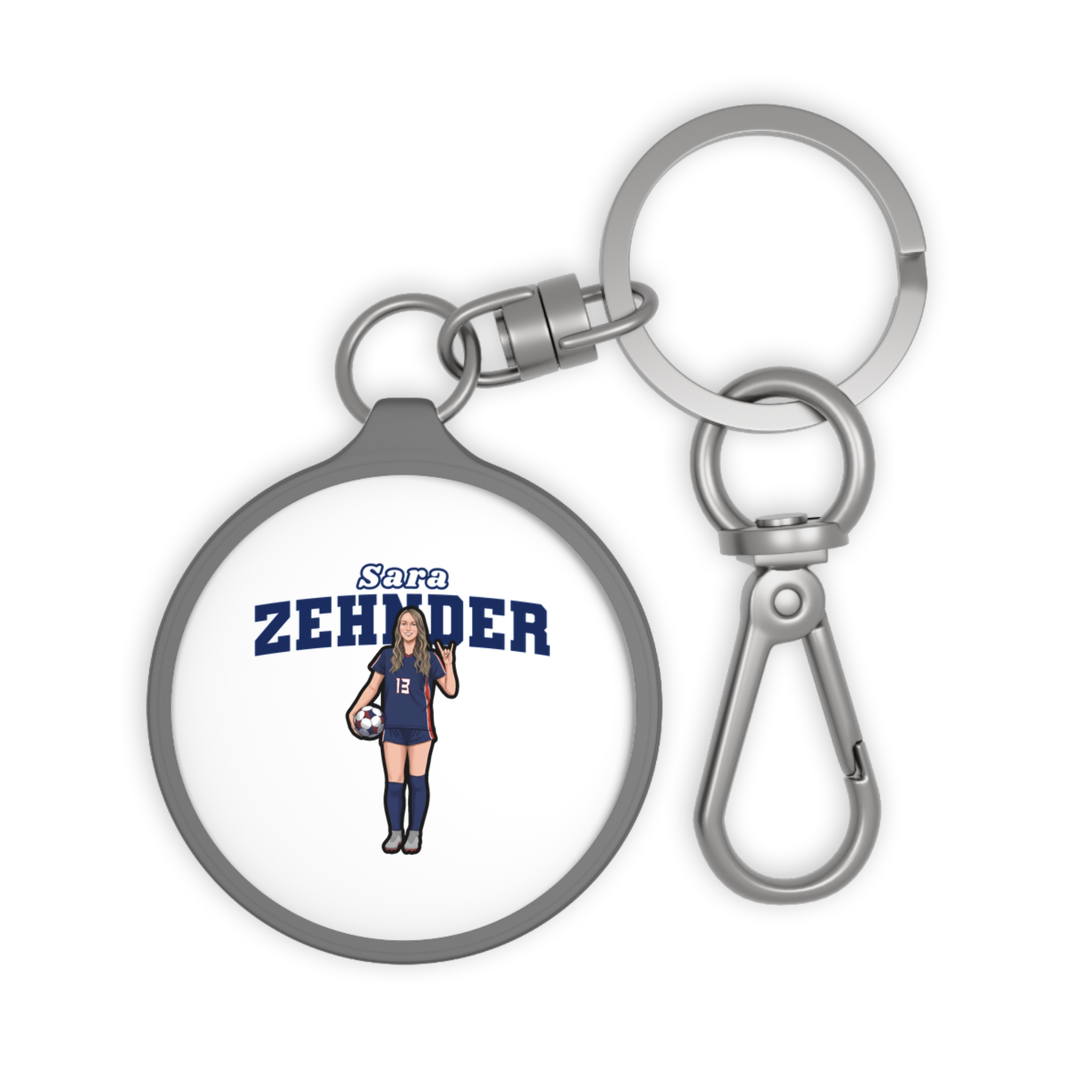 Keychain — character_name_arch in Grey