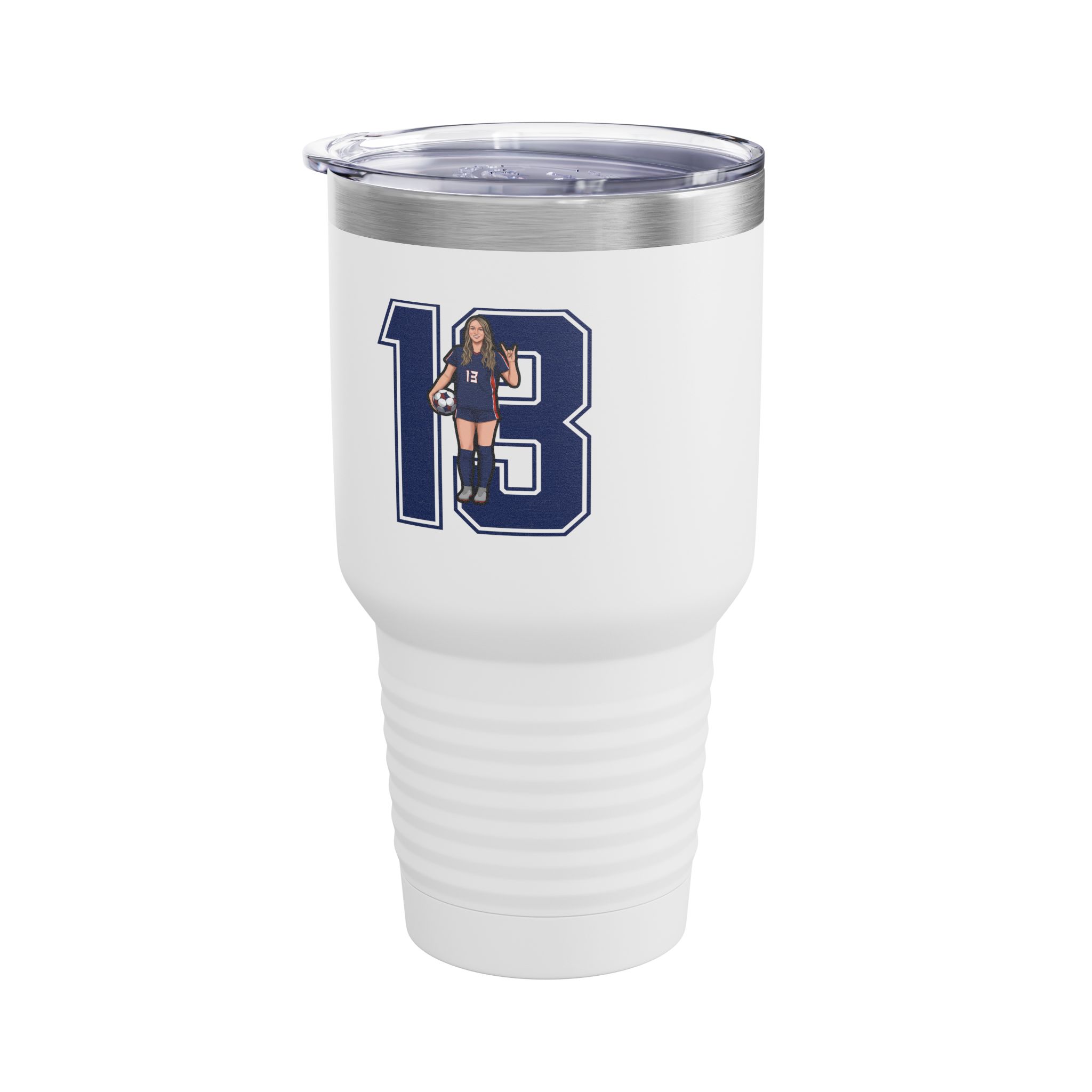 30oz Tumbler — character_number in White
