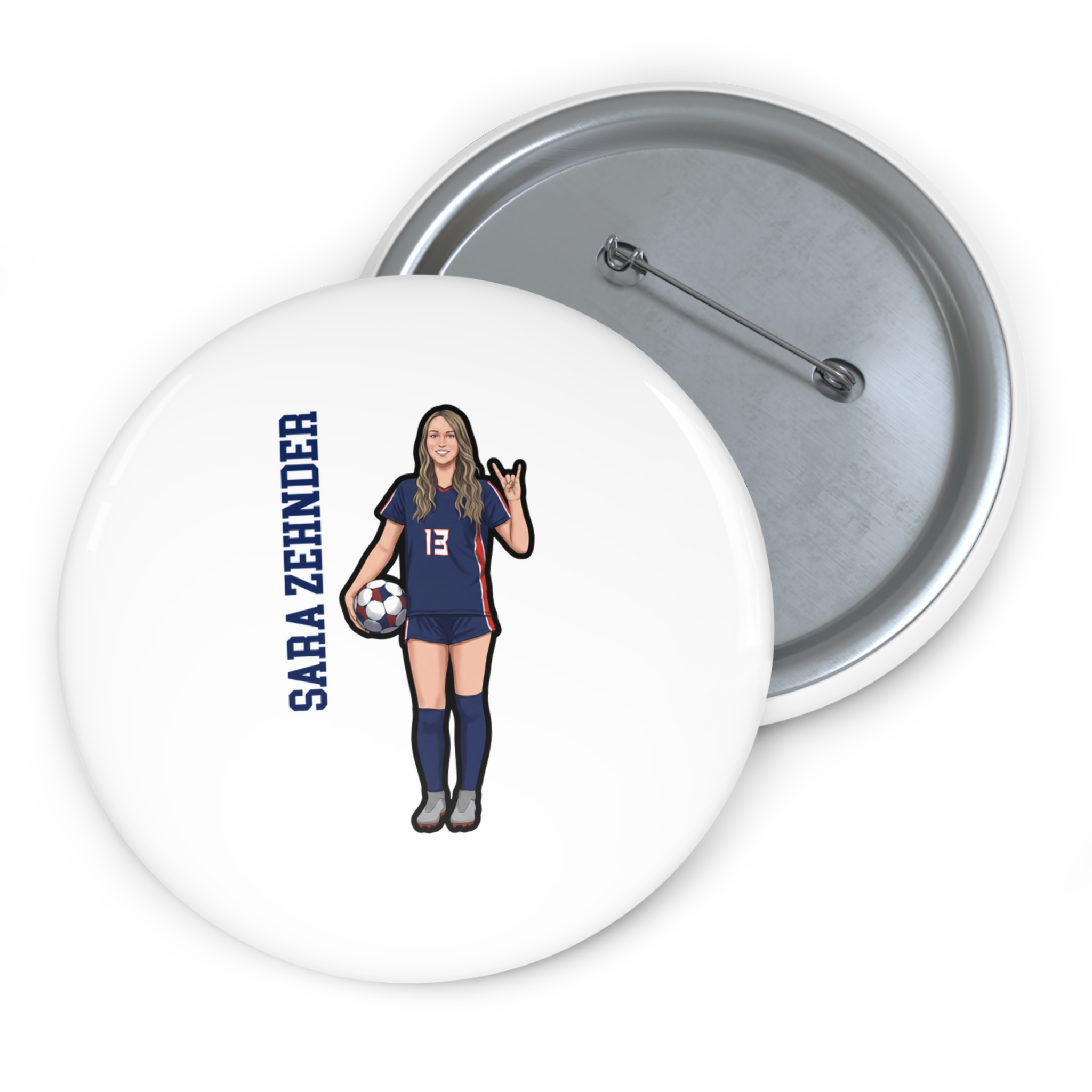 Game Day Pin — character_name_vertical in Classic