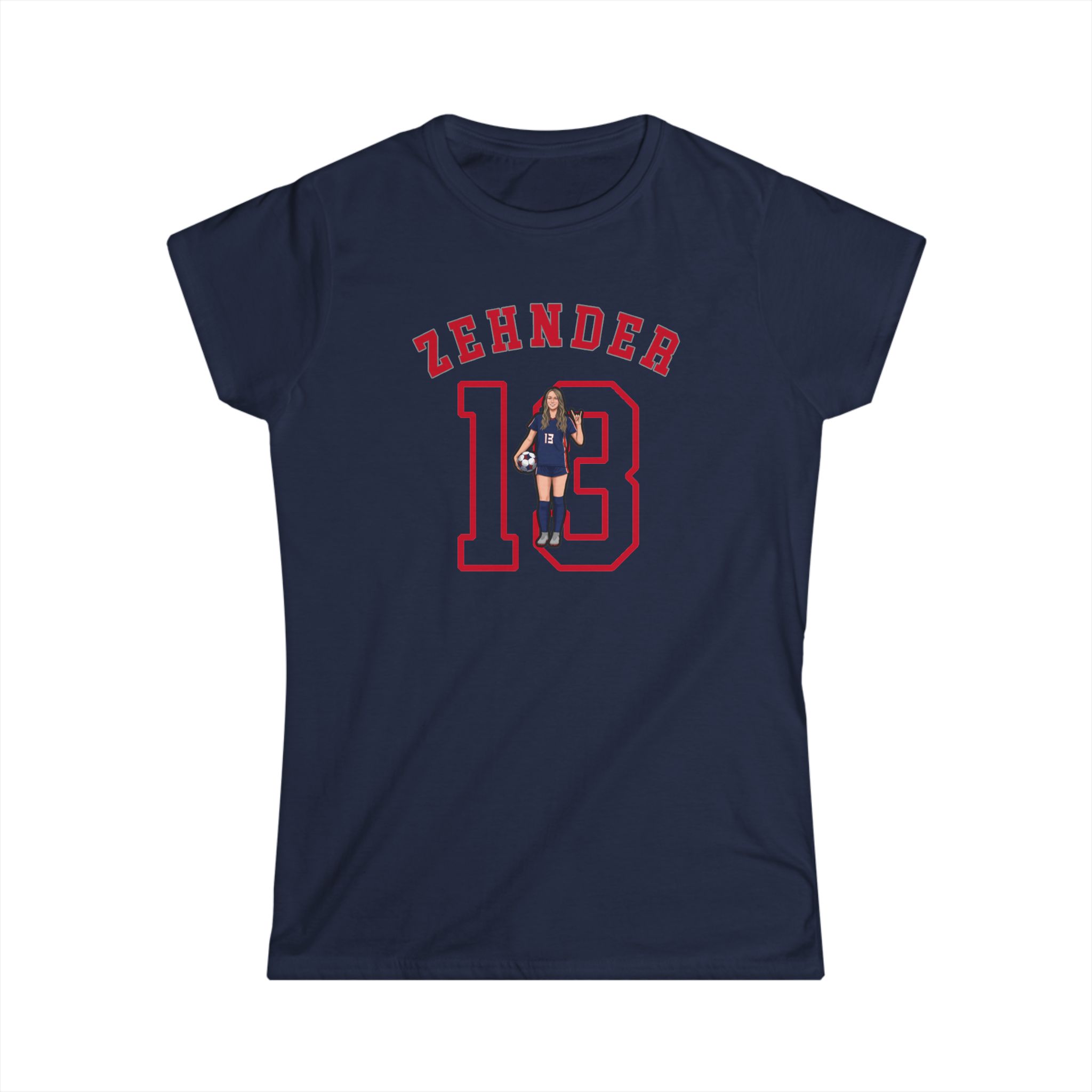Women's Softstyle Tee — character_shirsey_arch in Navy