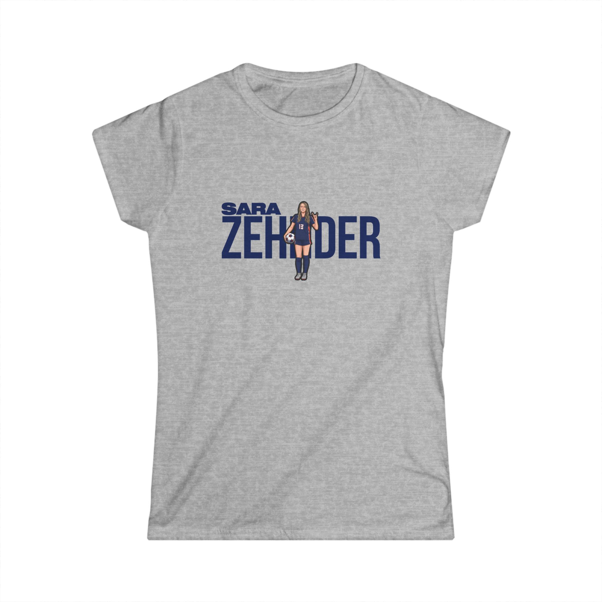 Women's Softstyle Tee — character_player_name in Grey