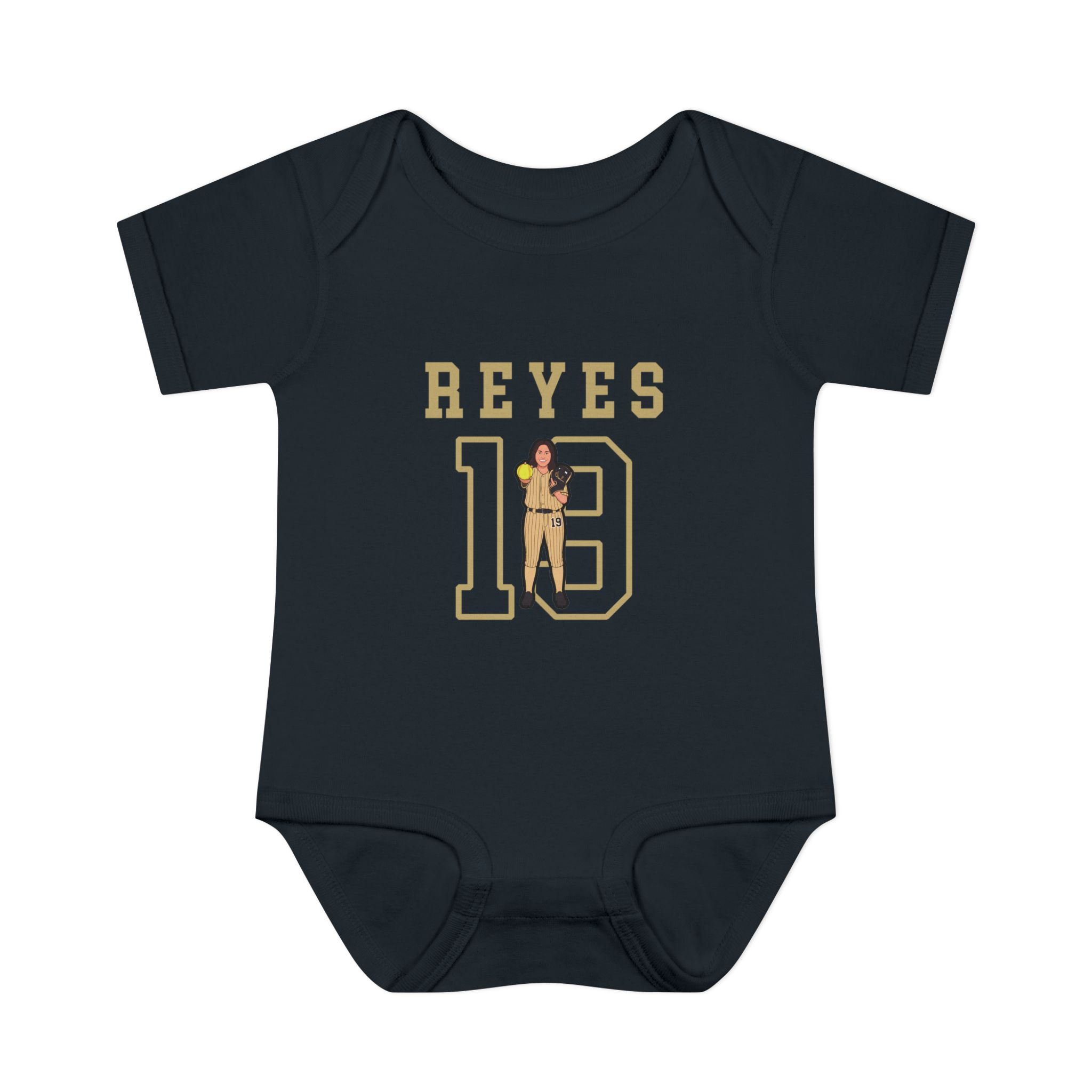 Baby Onesie — character_shirsey in Black
