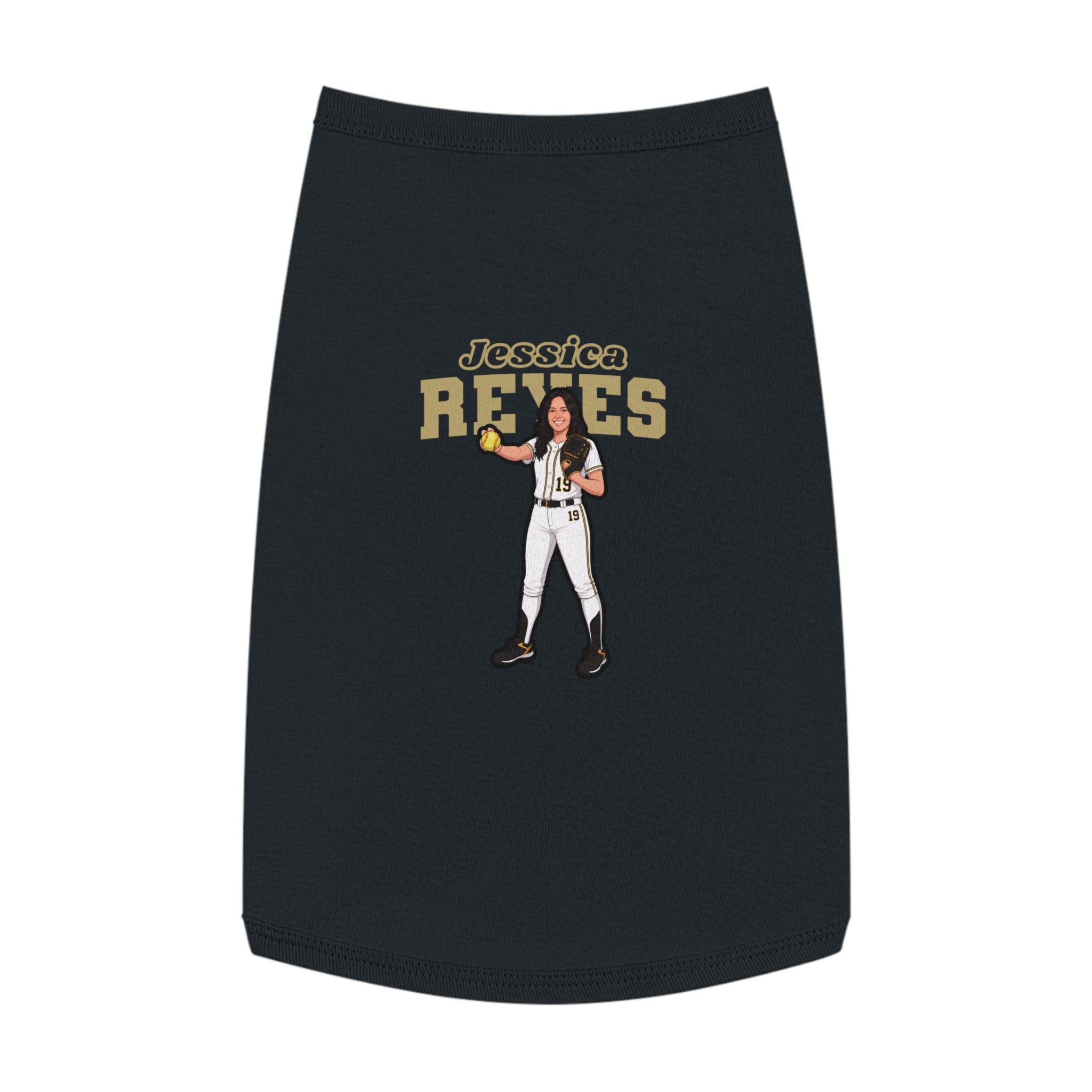 Pet Tank Top — character_name_arch in White