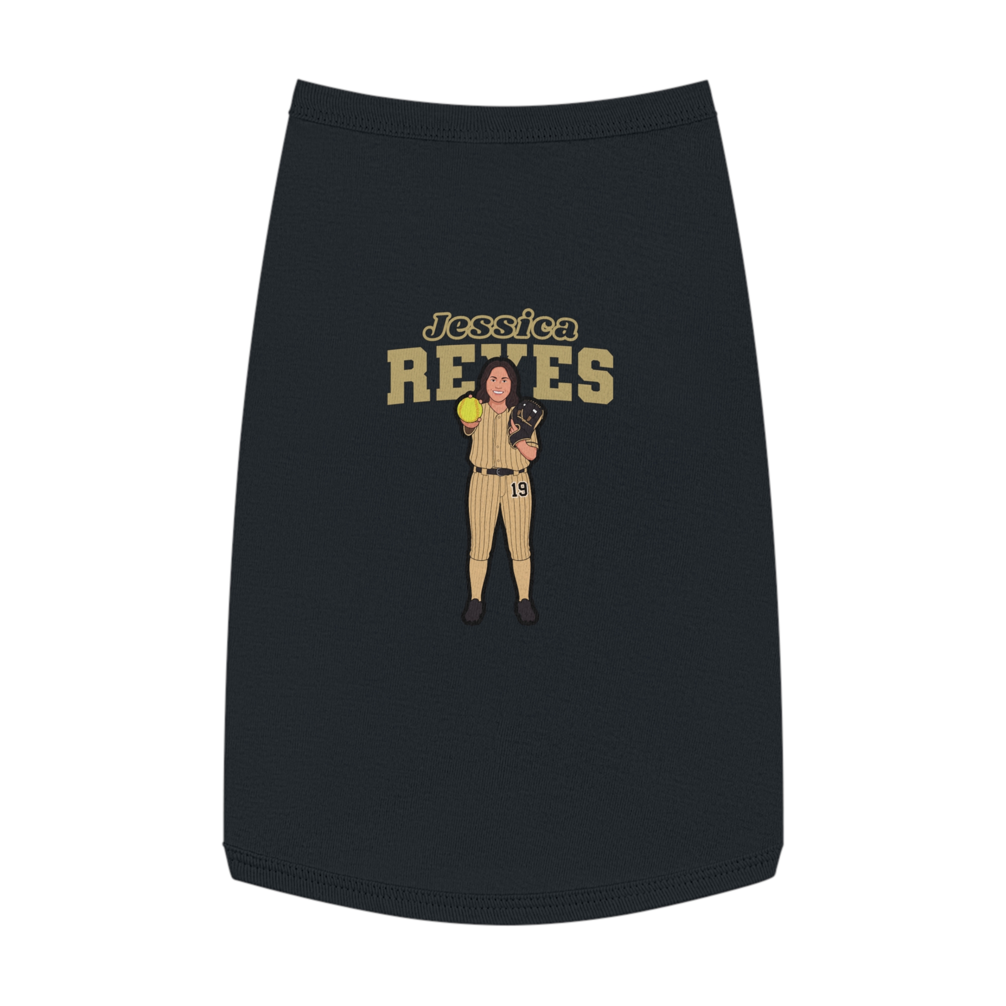 Pet Tank Top — character_name_arch in Black