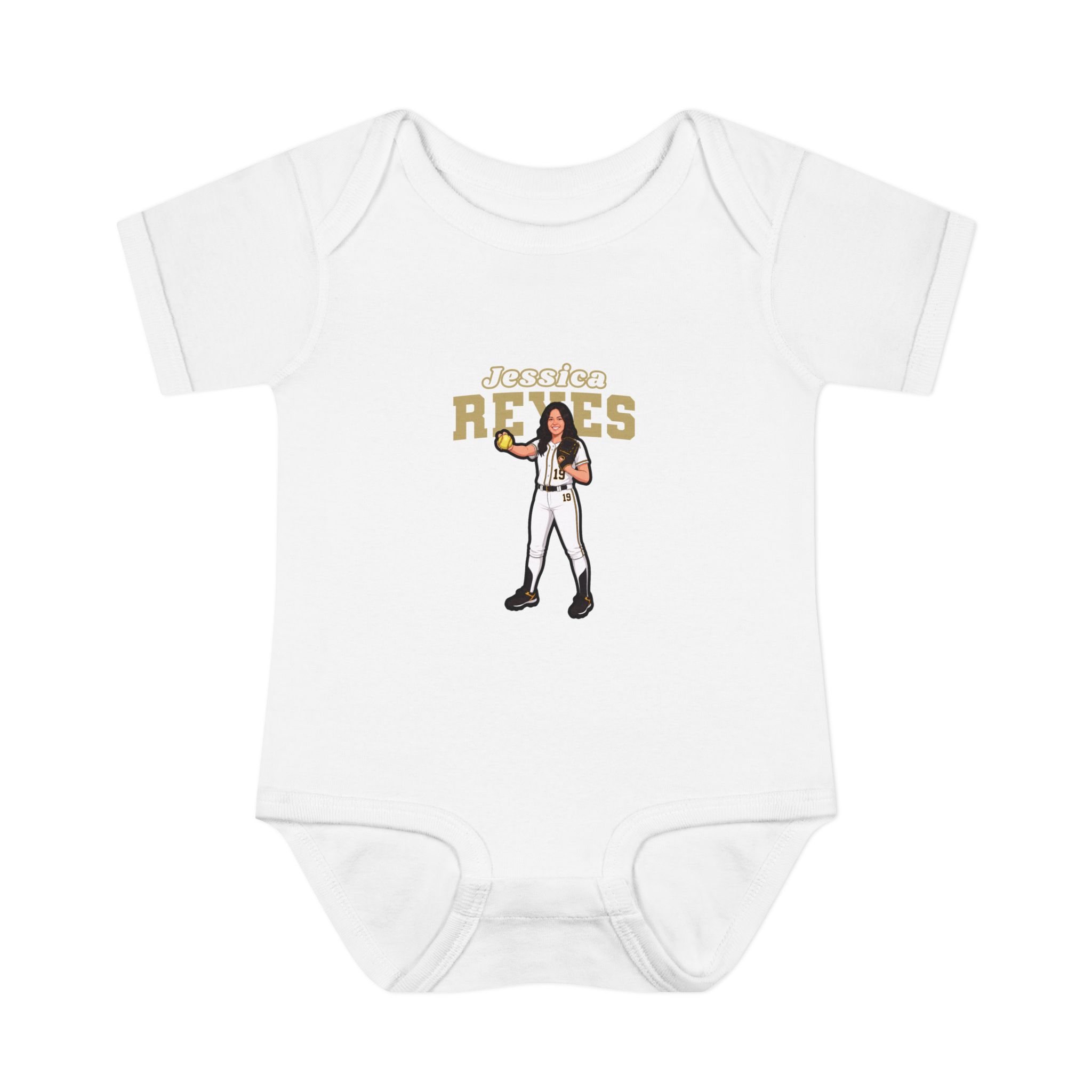 Baby Onesie — character_name_arch in White