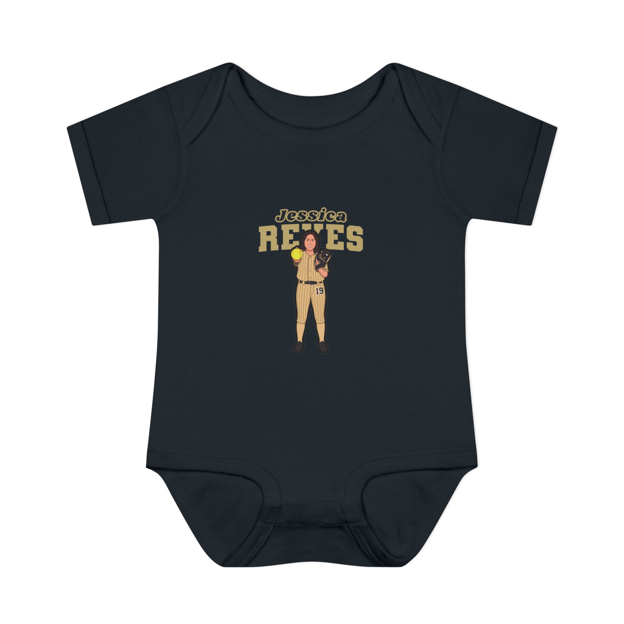 Baby Onesie — character_name_arch in Black