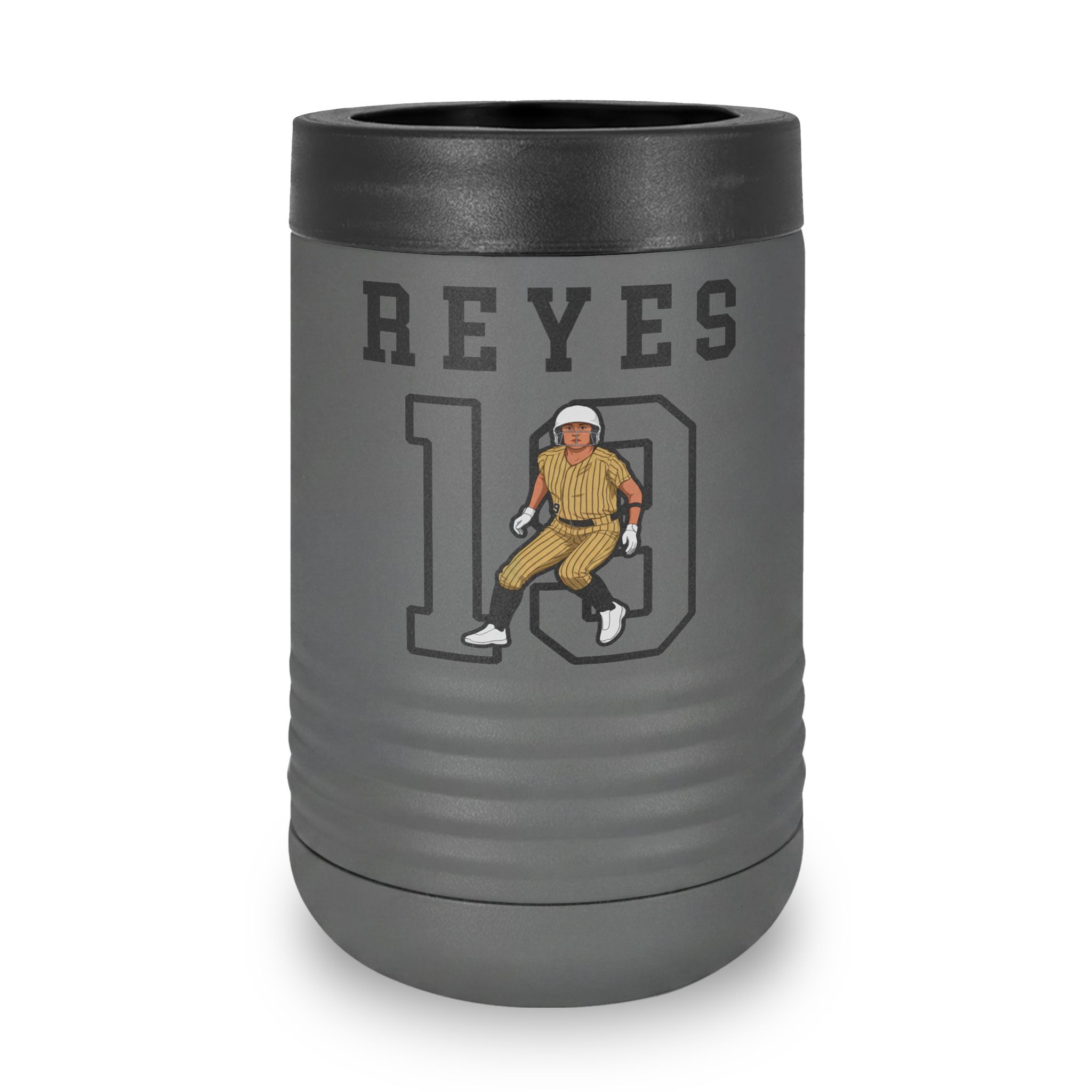 Stainless Can Cooler — character_shirsey in Grey