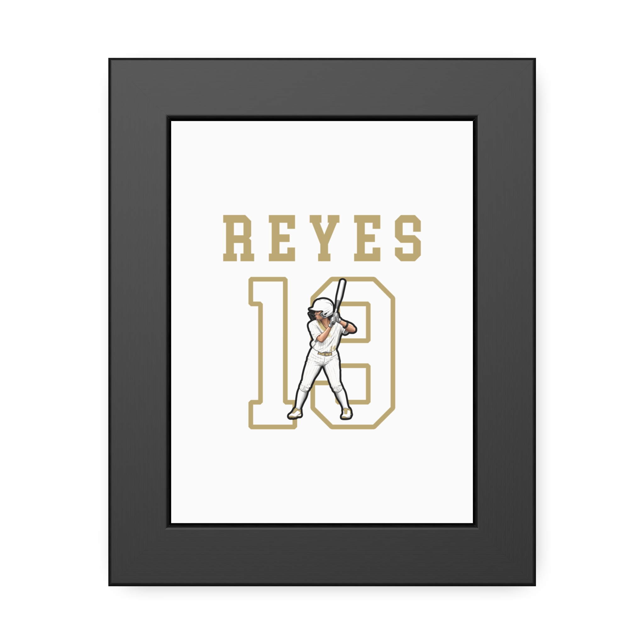 Framed Poster — character_shirsey in Black
