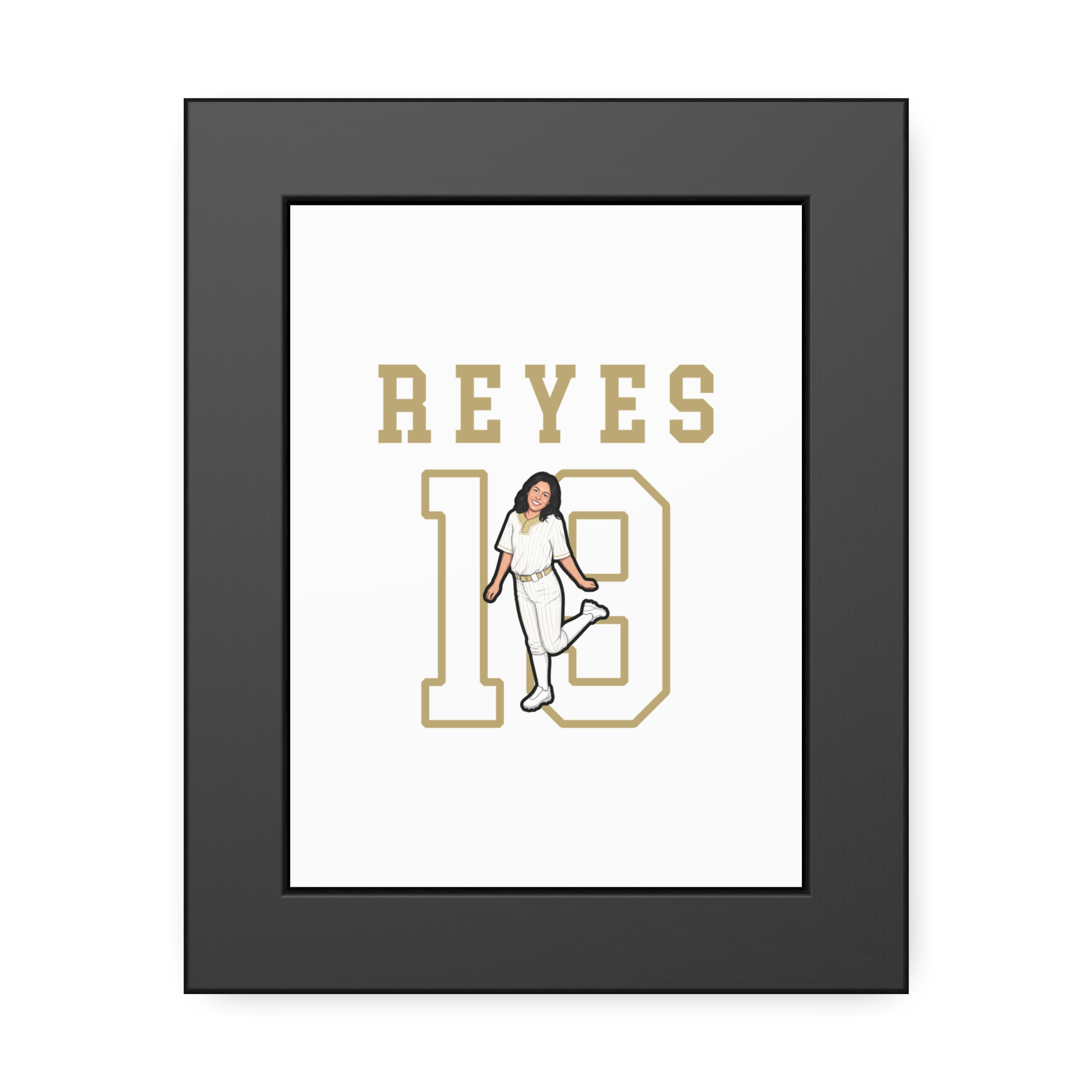 Framed Poster — character_shirsey in Black