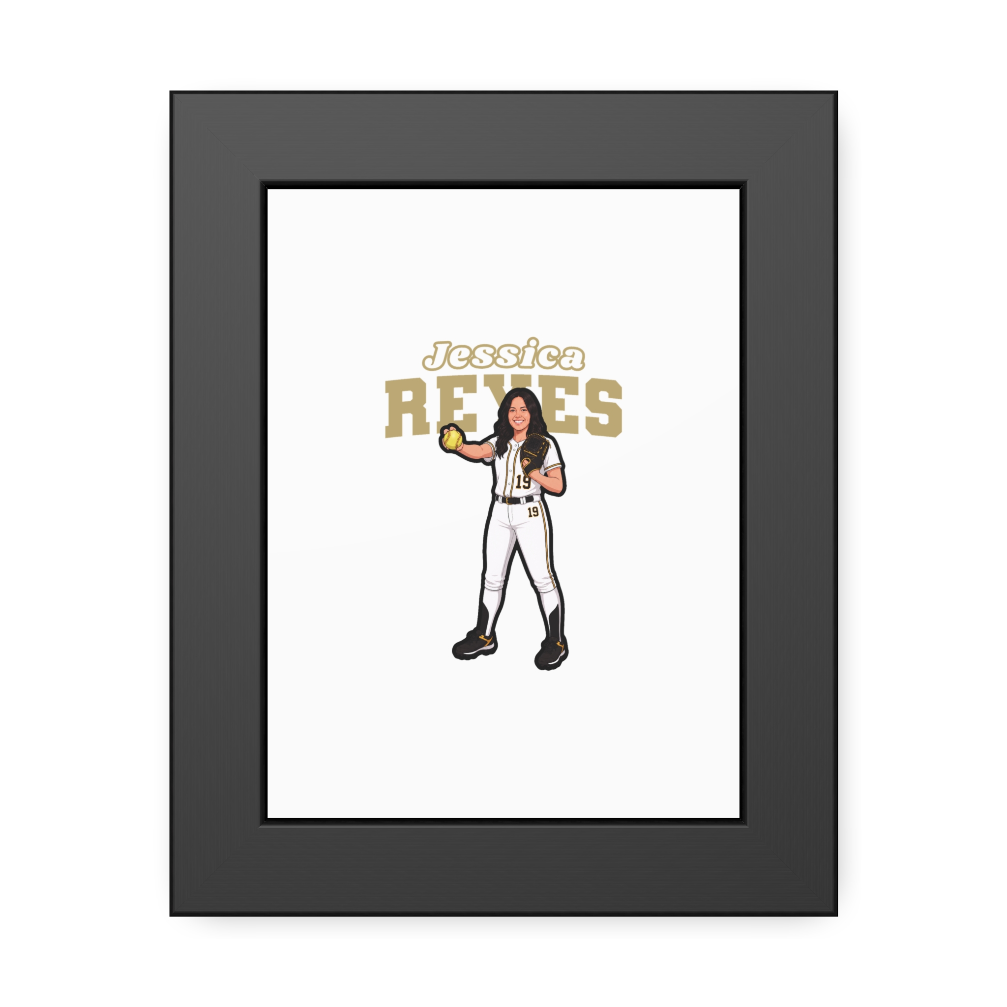 Framed Poster — character_name_arch in Black