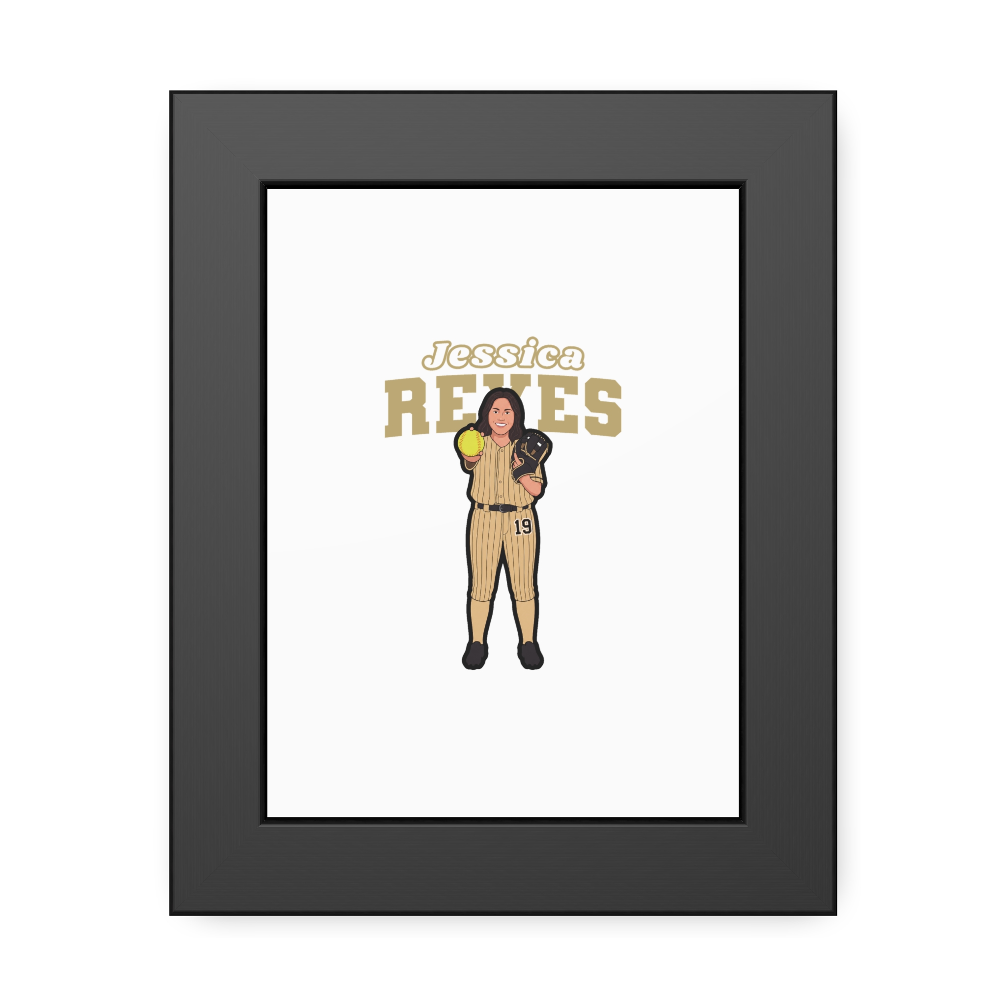 Framed Poster — character_name_arch in Black