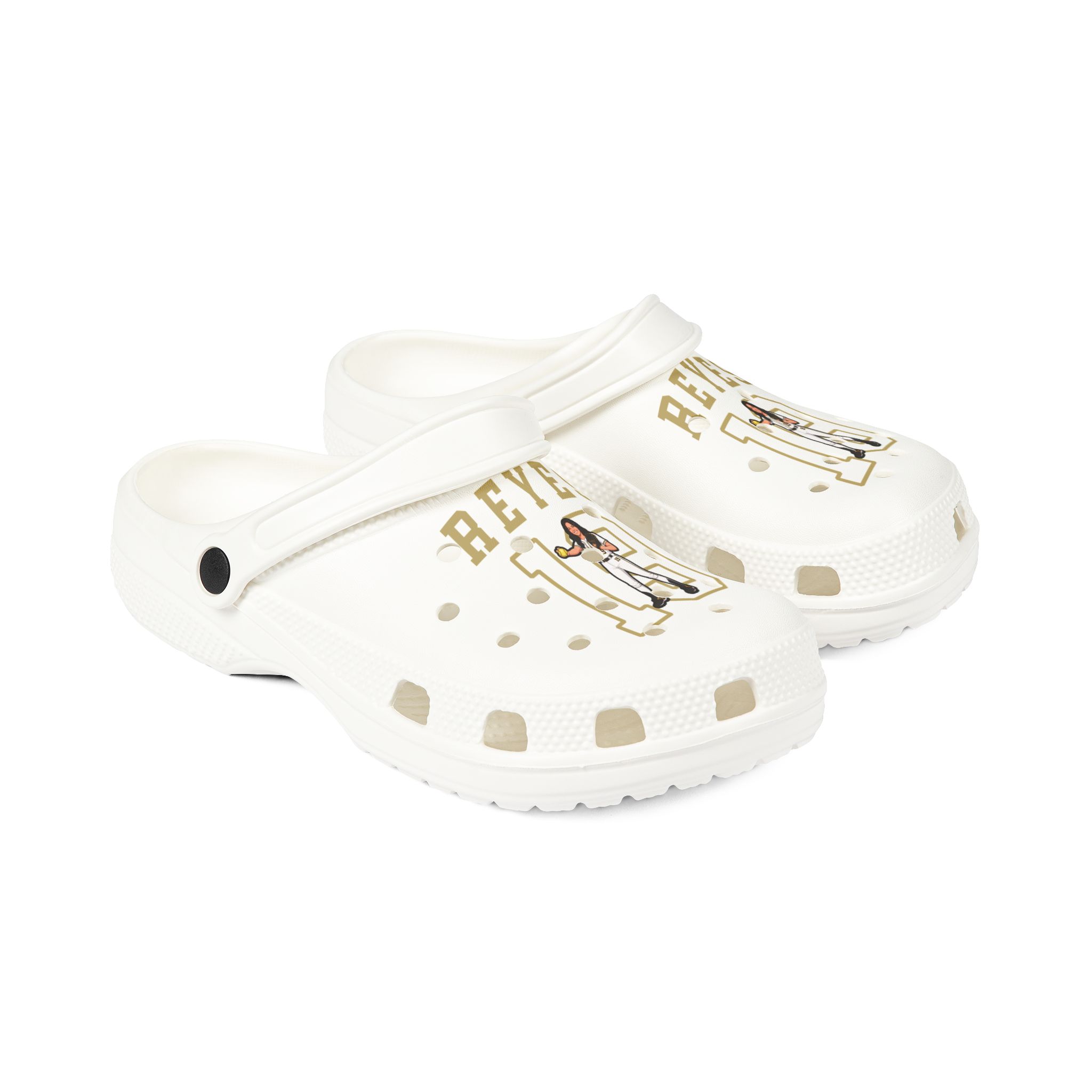 Rubber Clogs — character_shirsey in White