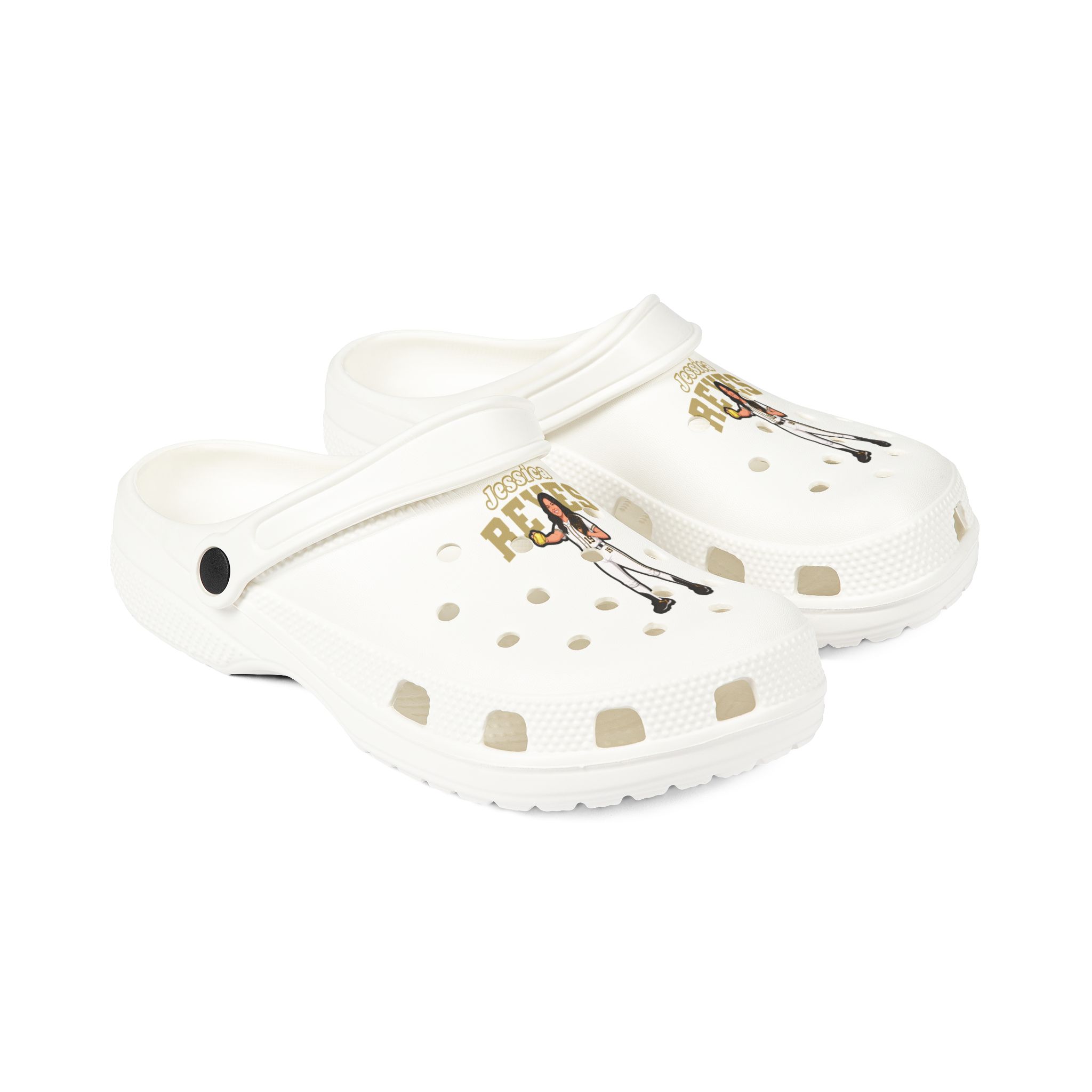 Rubber Clogs — character_name_arch in White