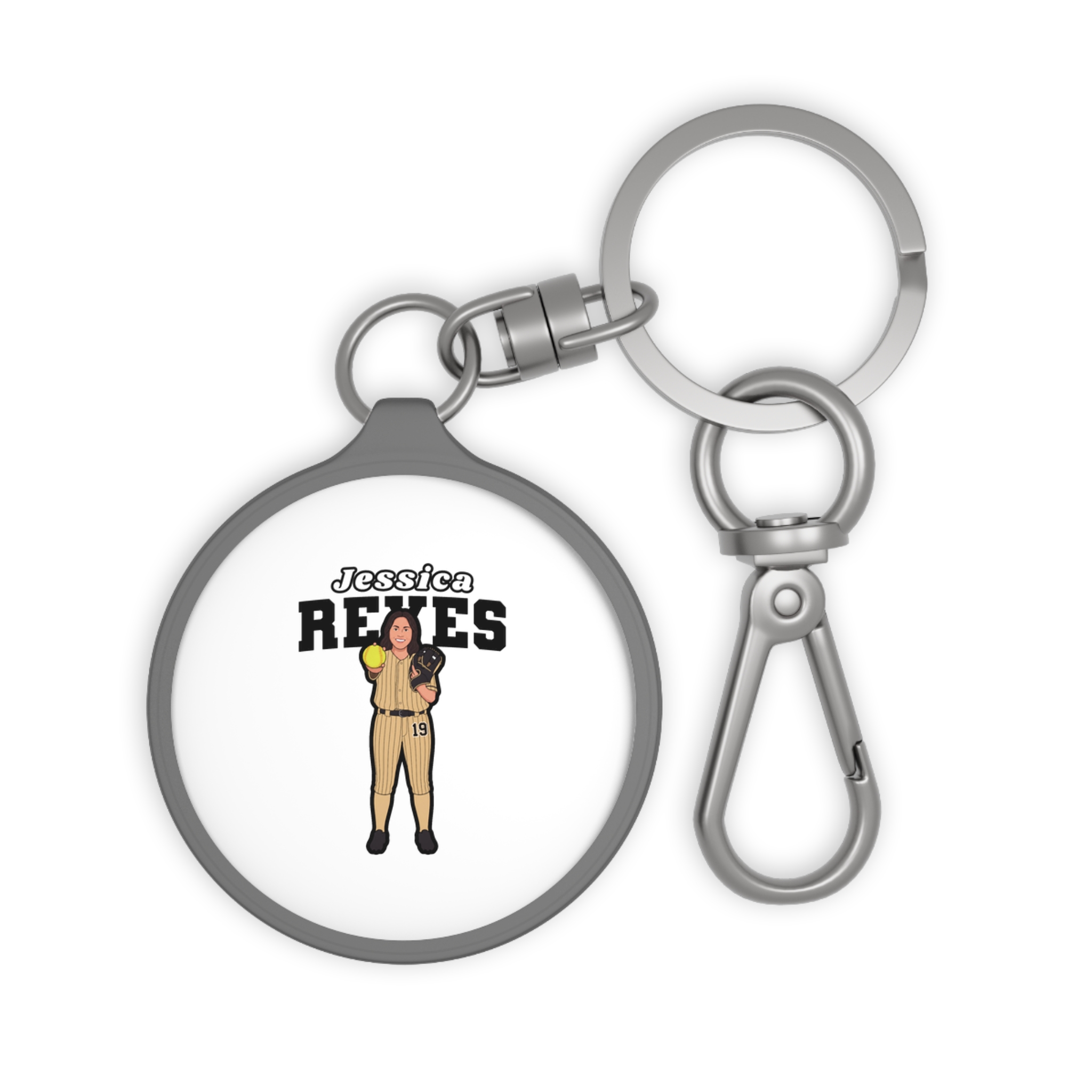 Keychain — character_name_arch in Grey